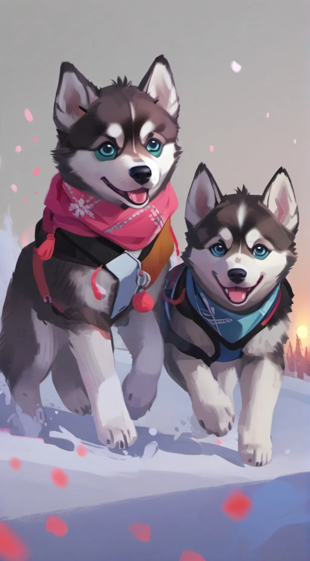 ai character: Rocky and Leslie background