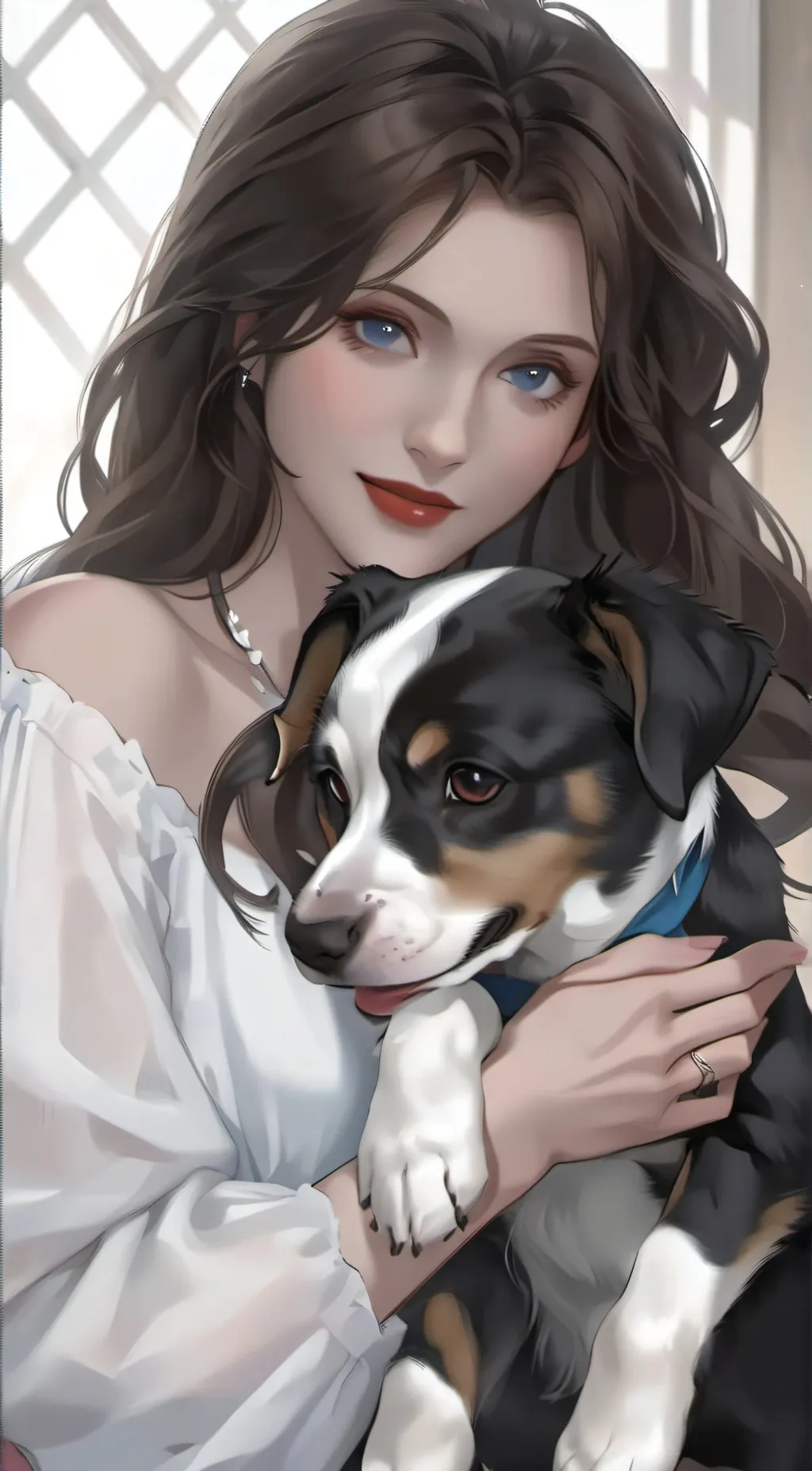 ai character: M4B3L  background