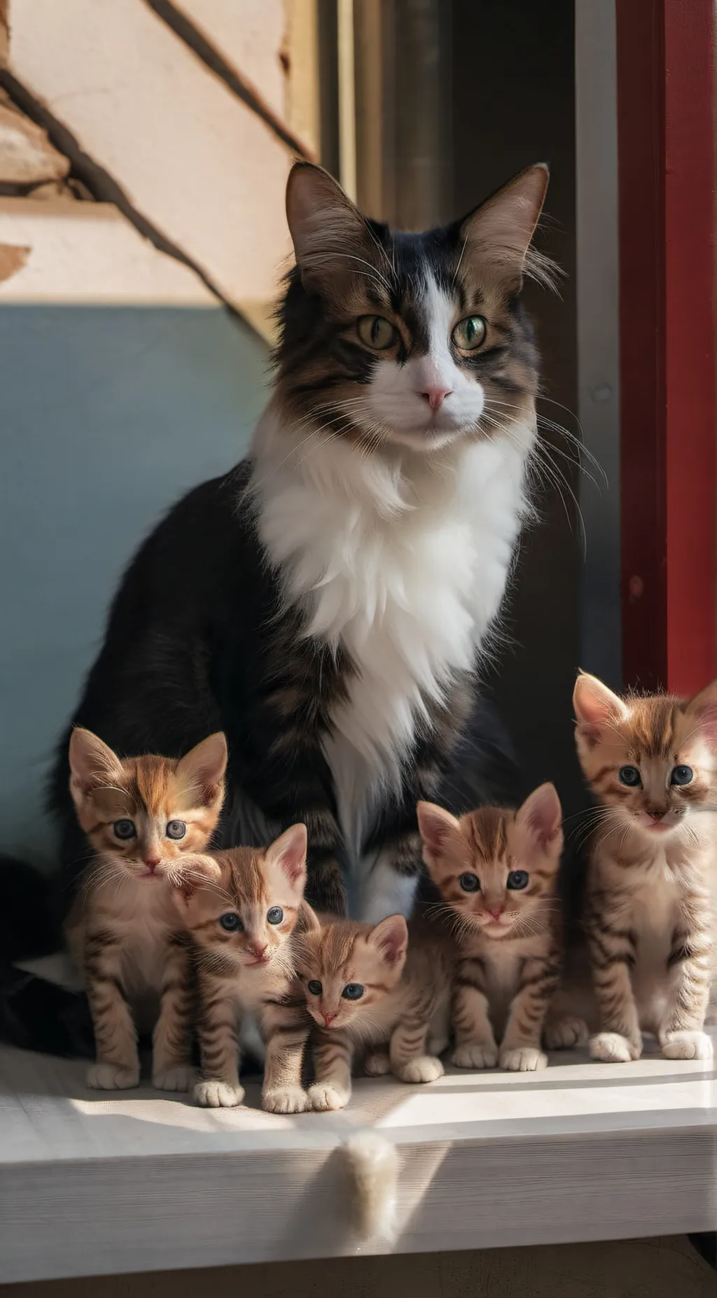 ai character: cat mom background