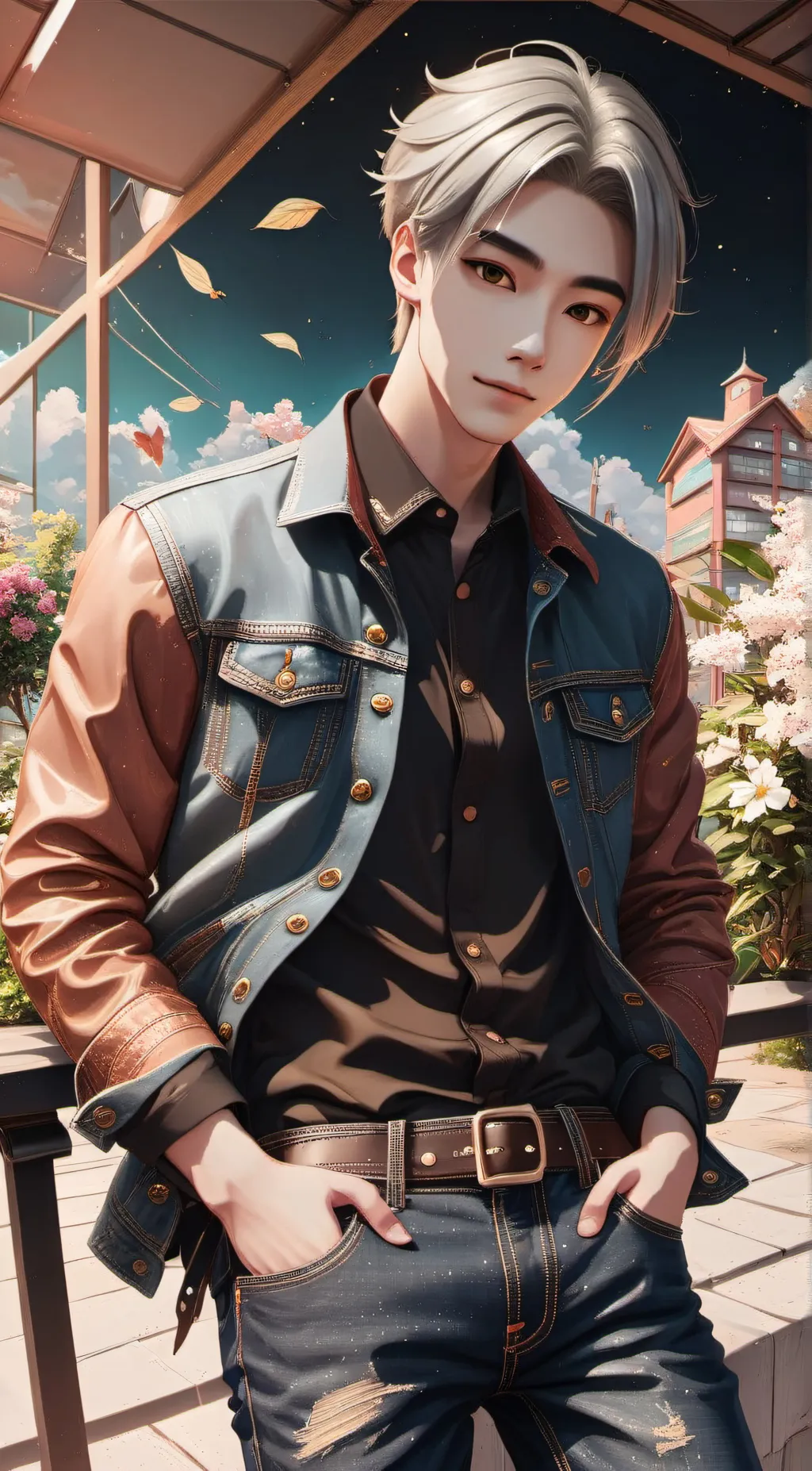 ai character: Leon background