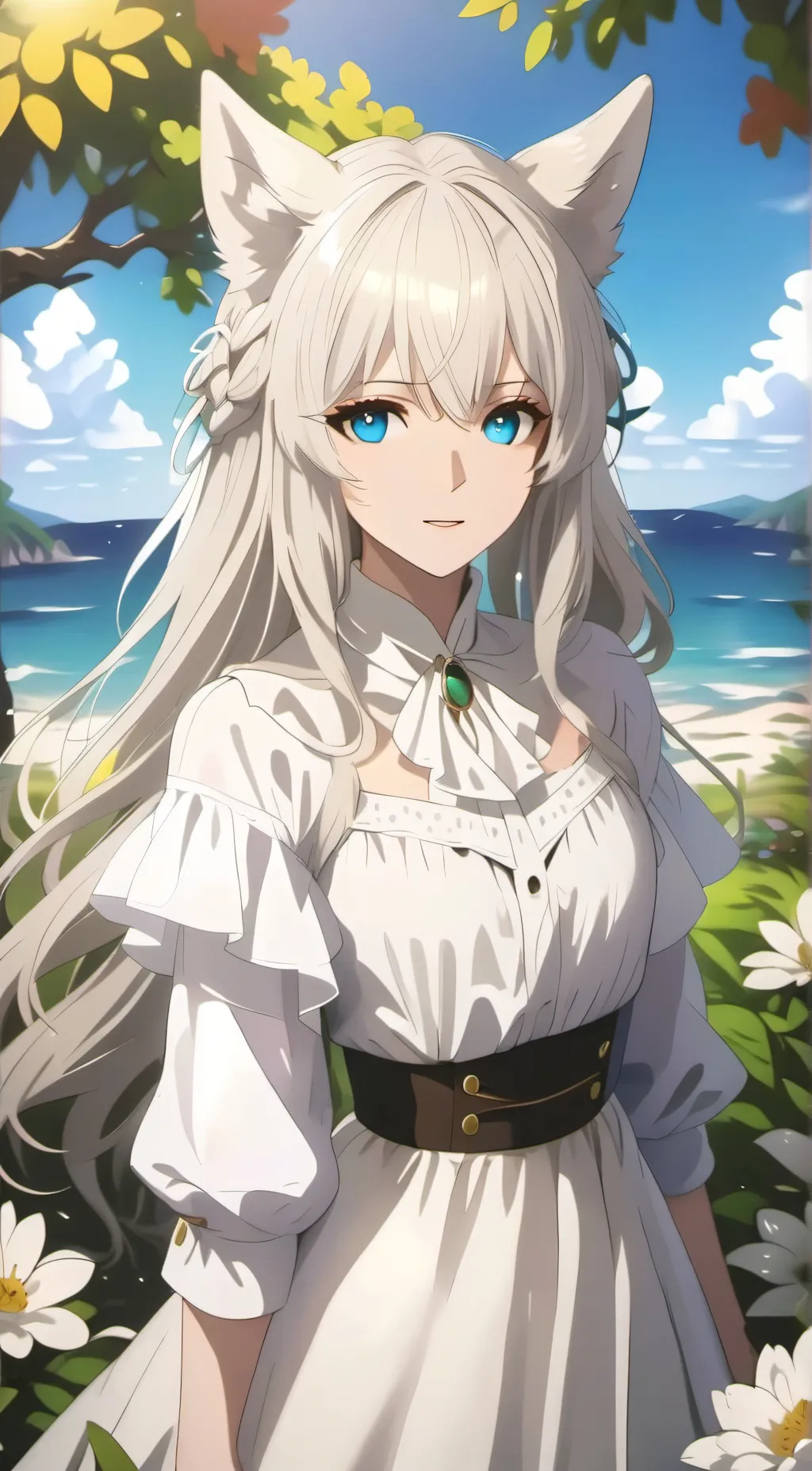 ai character: Atlas/ river background