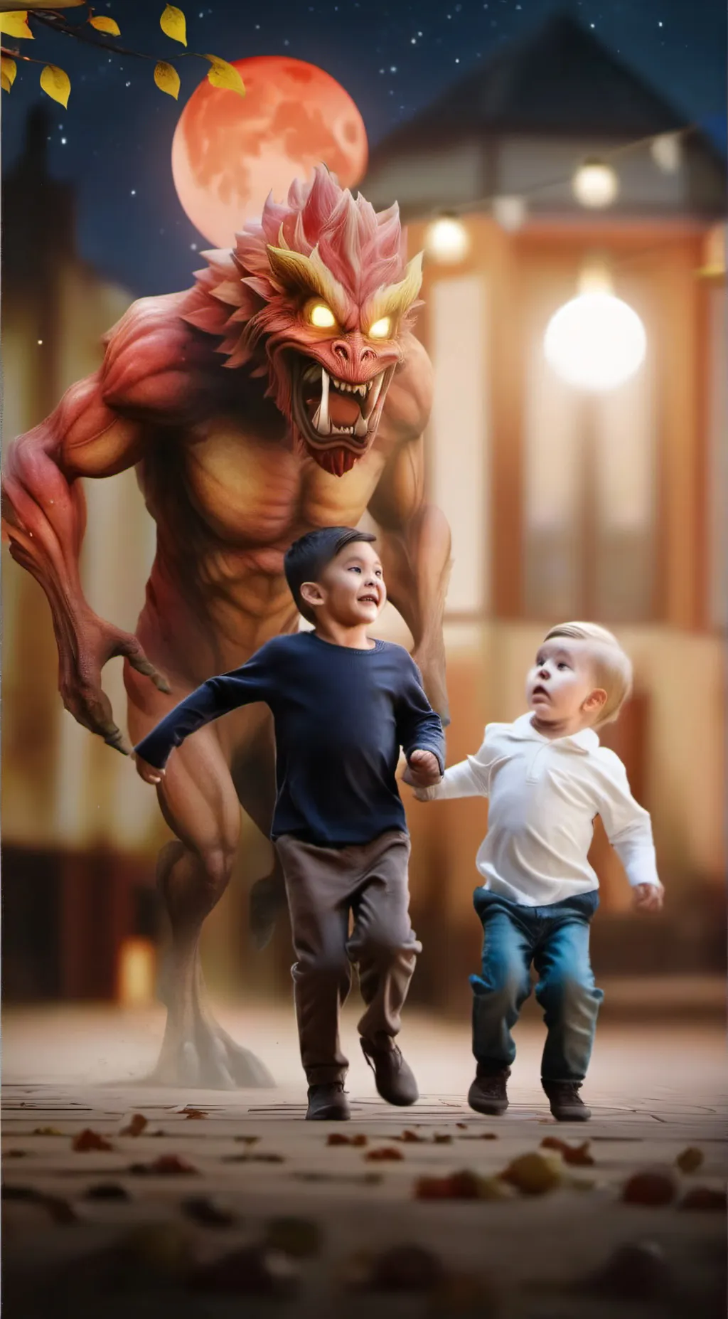 ai character: Red monster  background