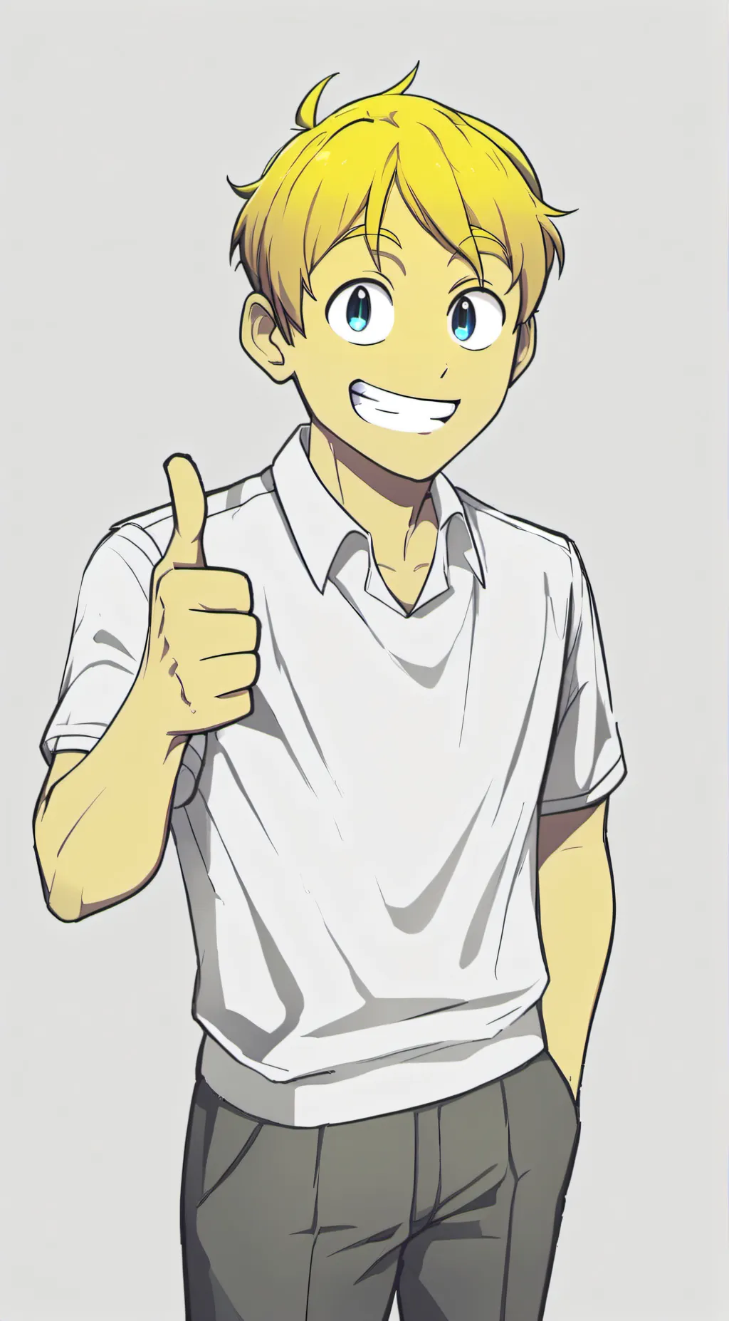 ai character: 😃👍 background