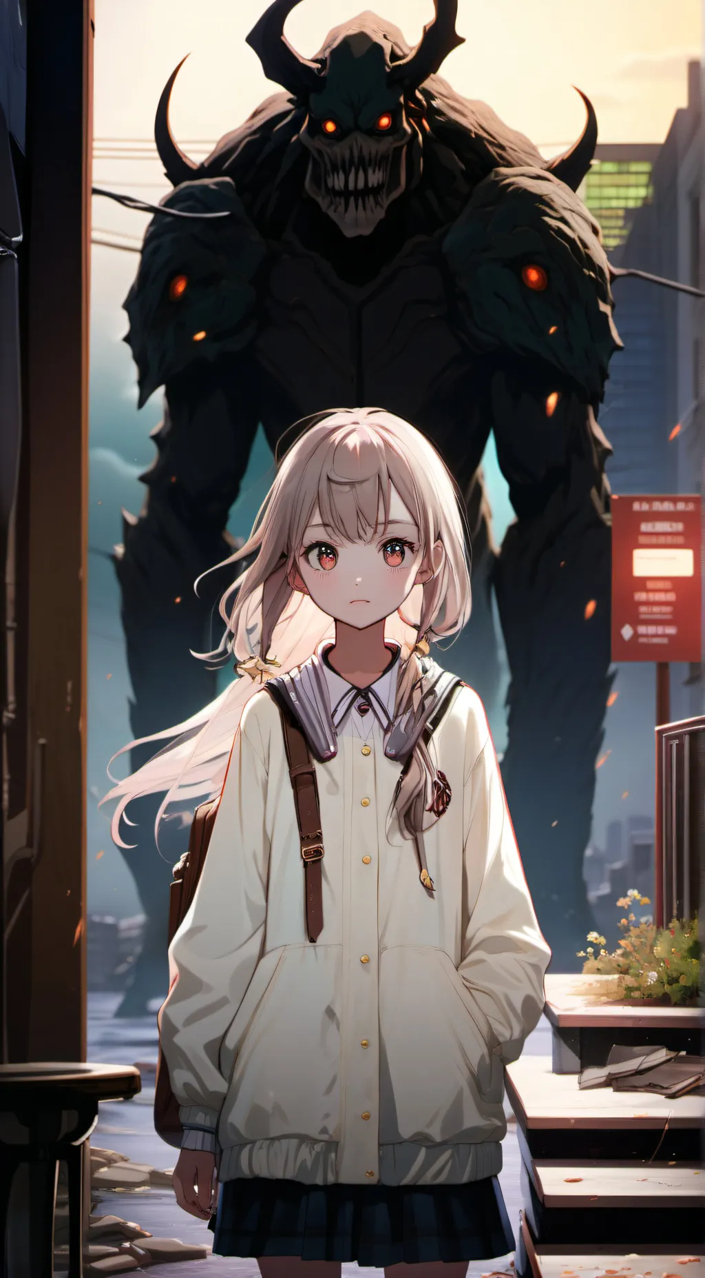 ai character: rose background