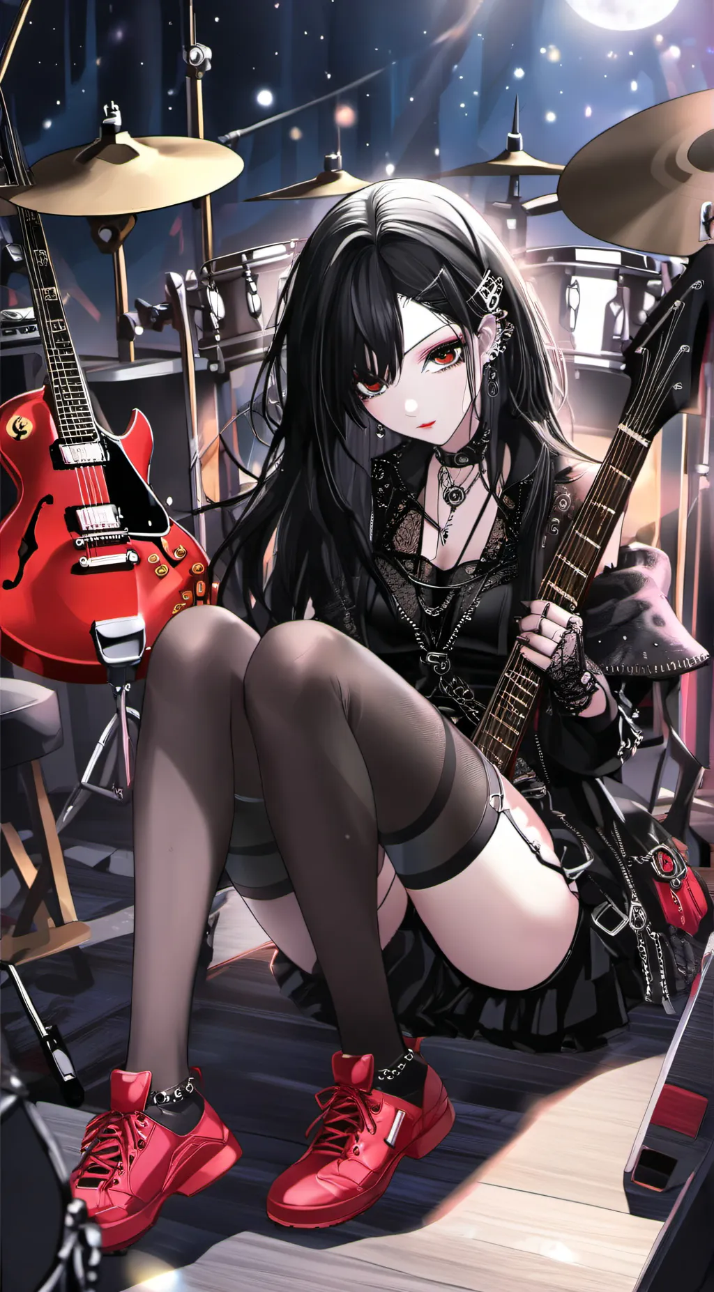 ai character: crystal background