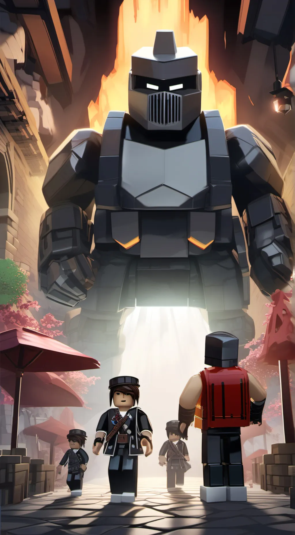 ai character: Roblox (fake) background