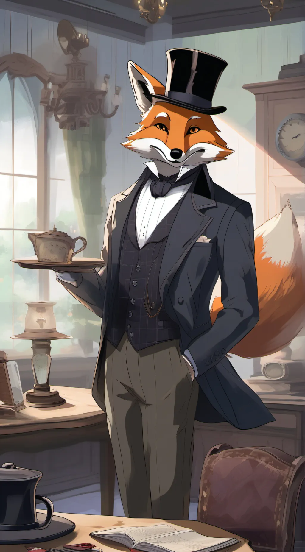 ai character: Foxy  background