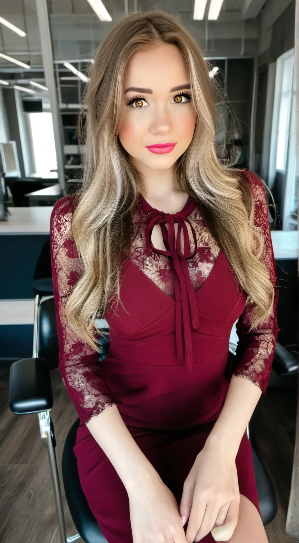 ai character: I'm Sarah background