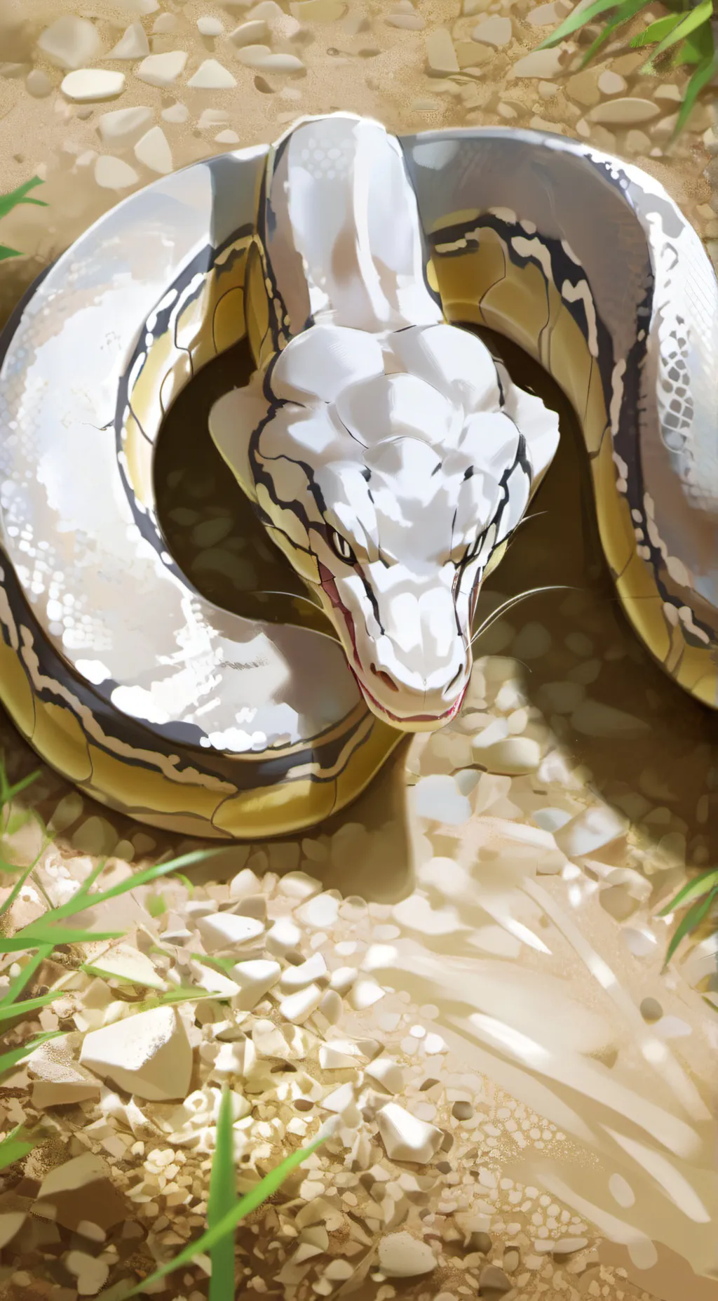 ai character: Lost ball python  background