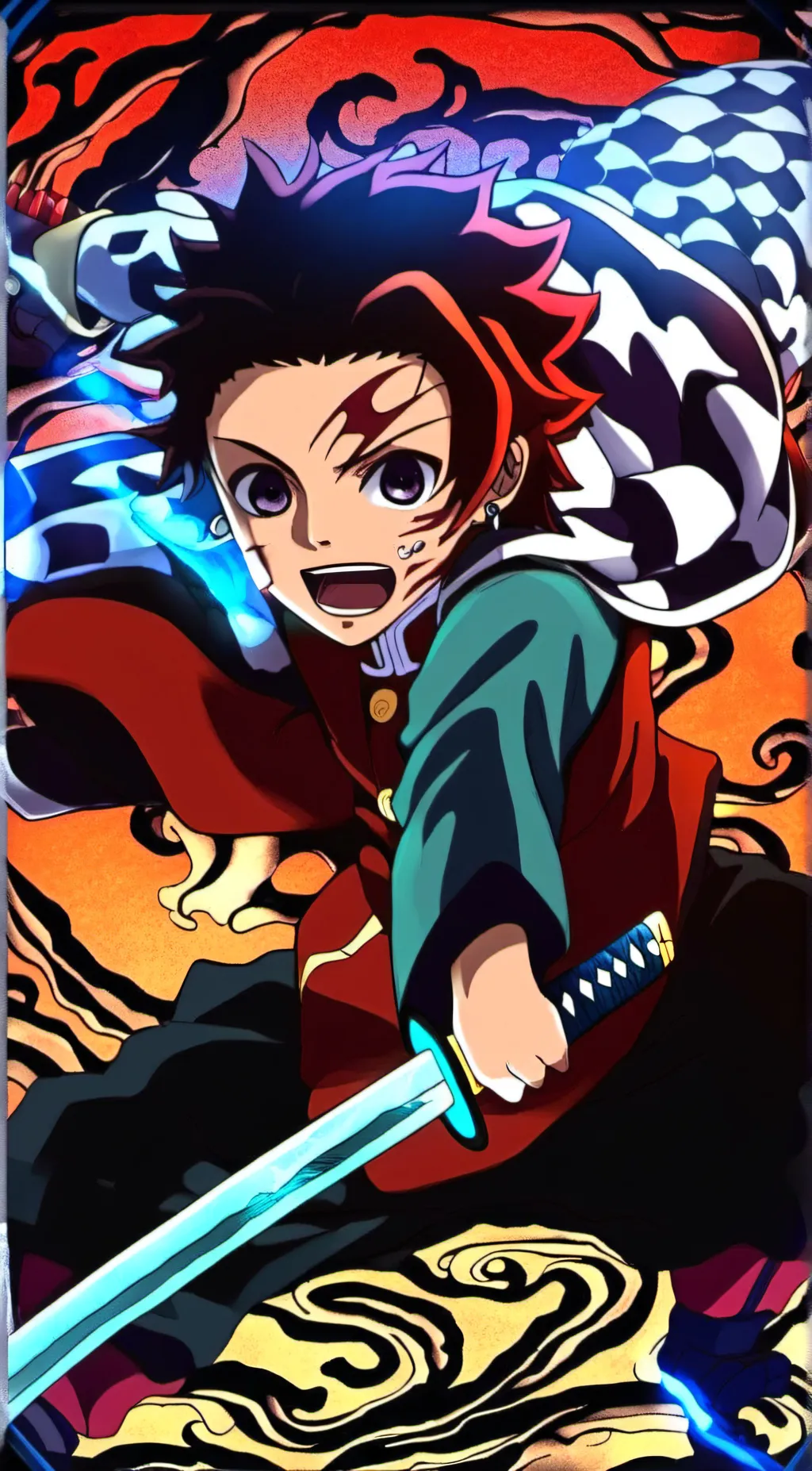 ai character: Tanjro  background