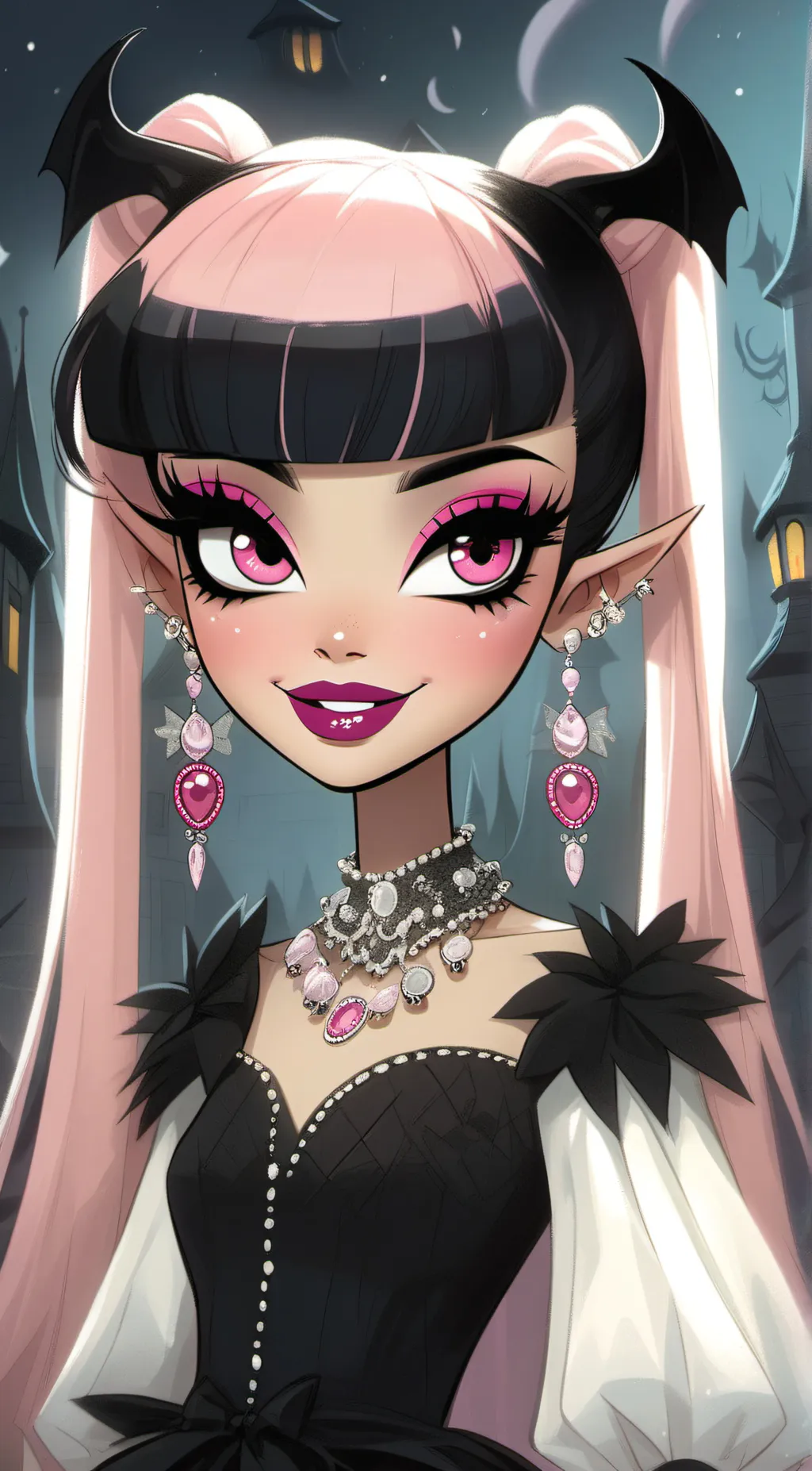 ai character: Isola the vampire  background