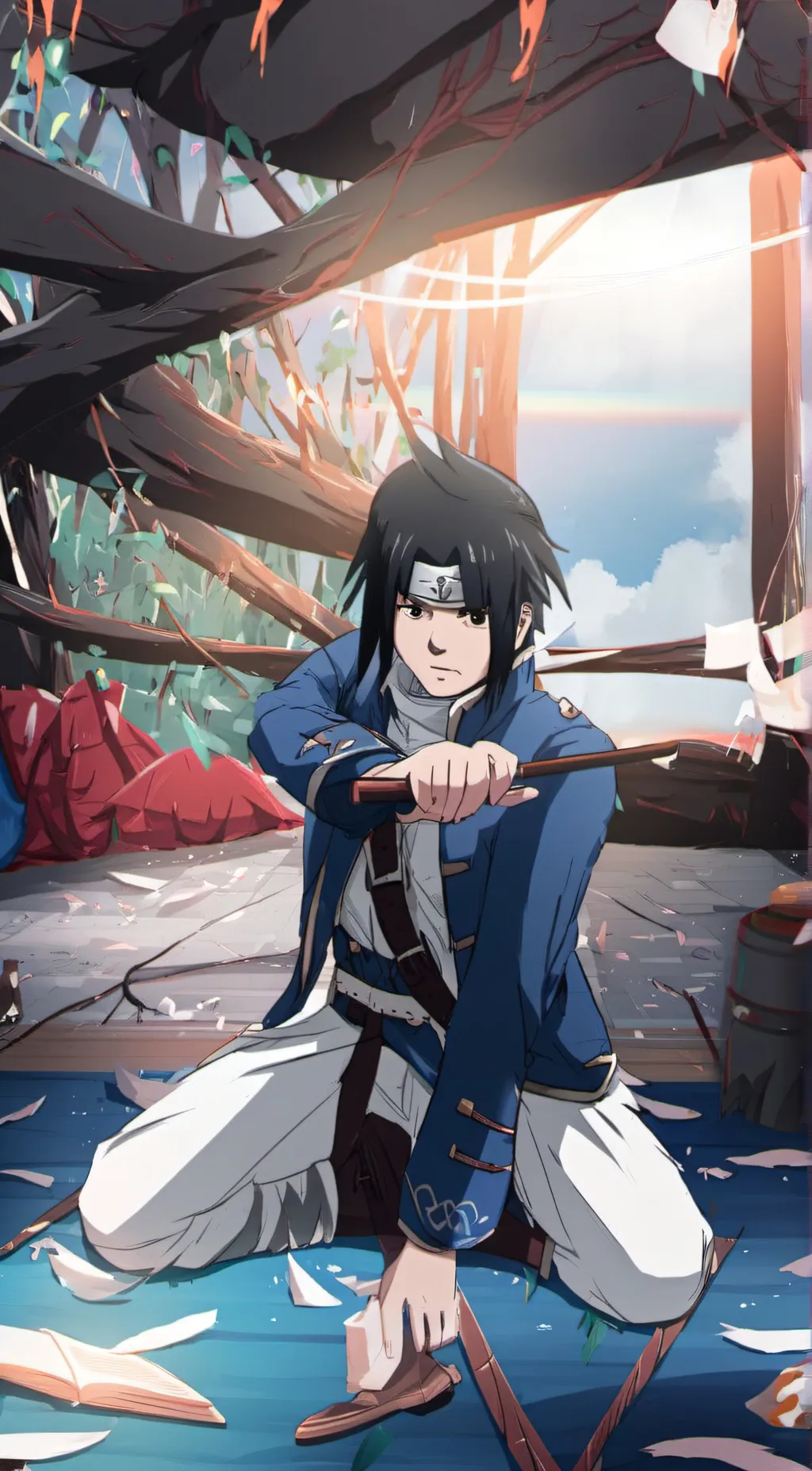 ai character: Sasuke Uchiha background