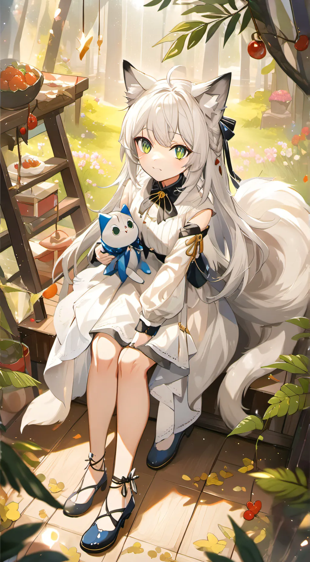 ai character: winter background