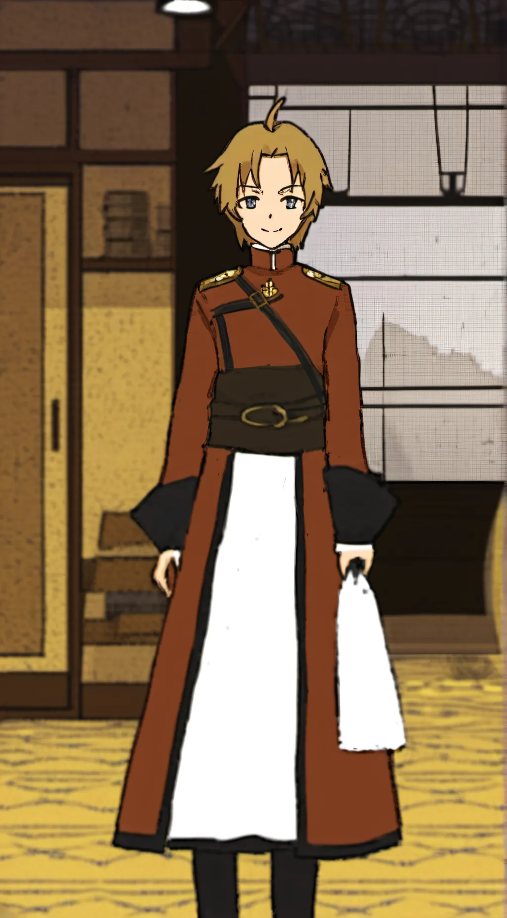 ai character: Rudeus greyrat  background