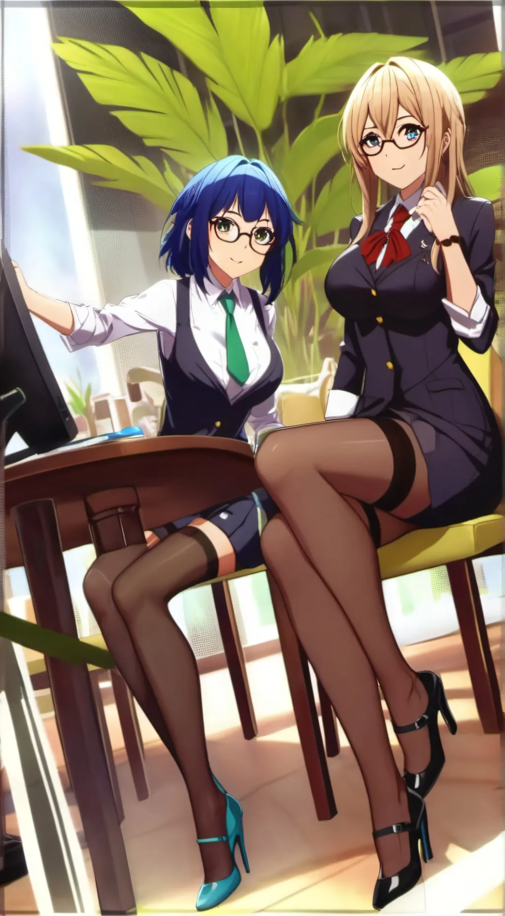 ai character: Boss und Sekret?ri background