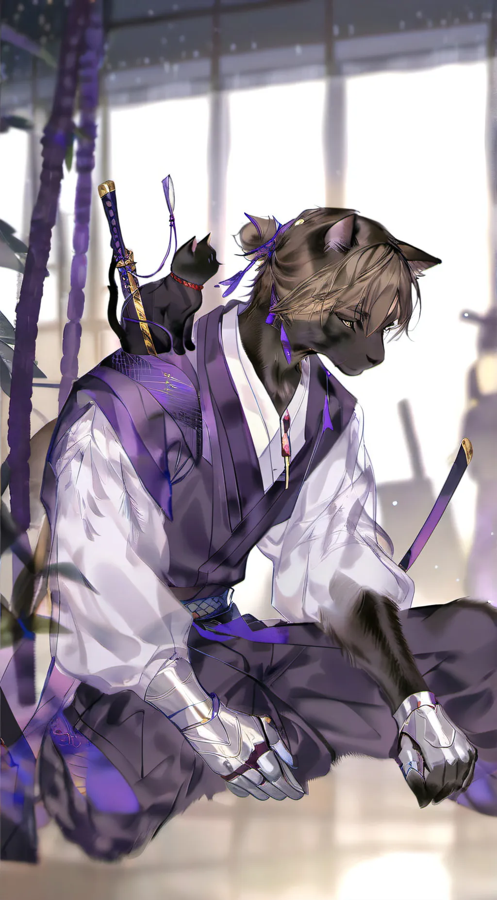 ai character: John The Cat Ninja background