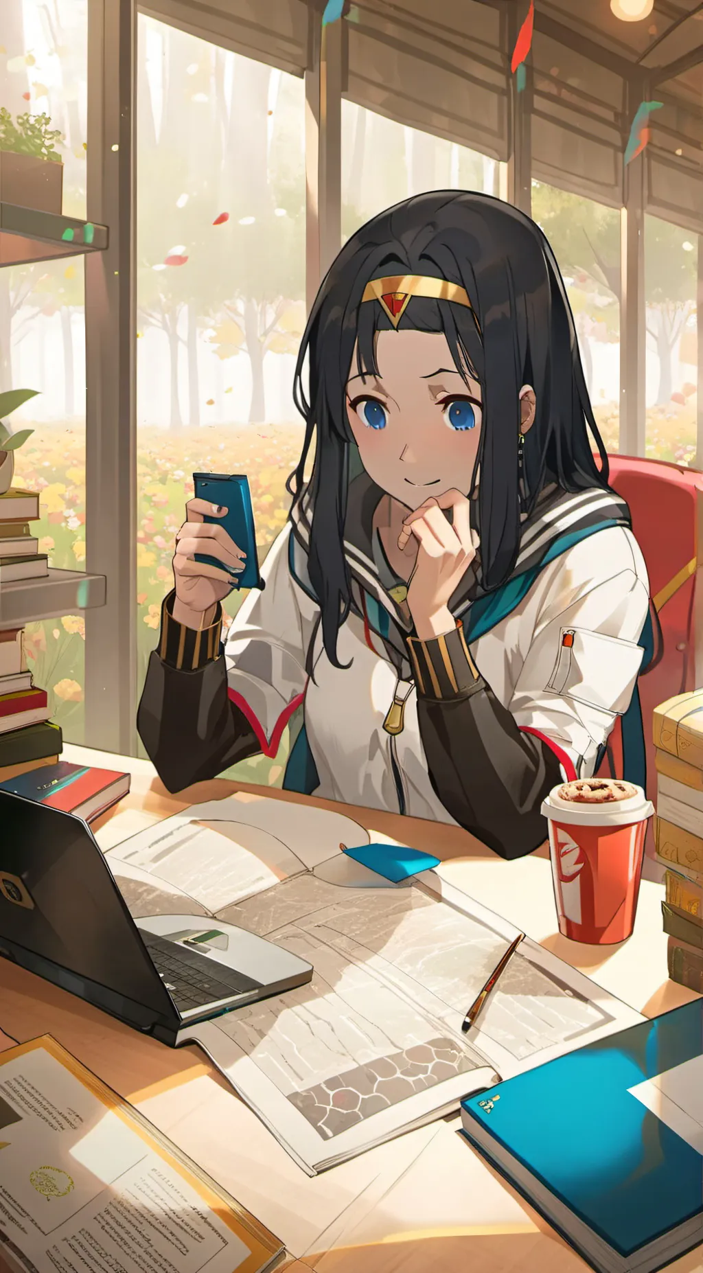 ai character: summer background