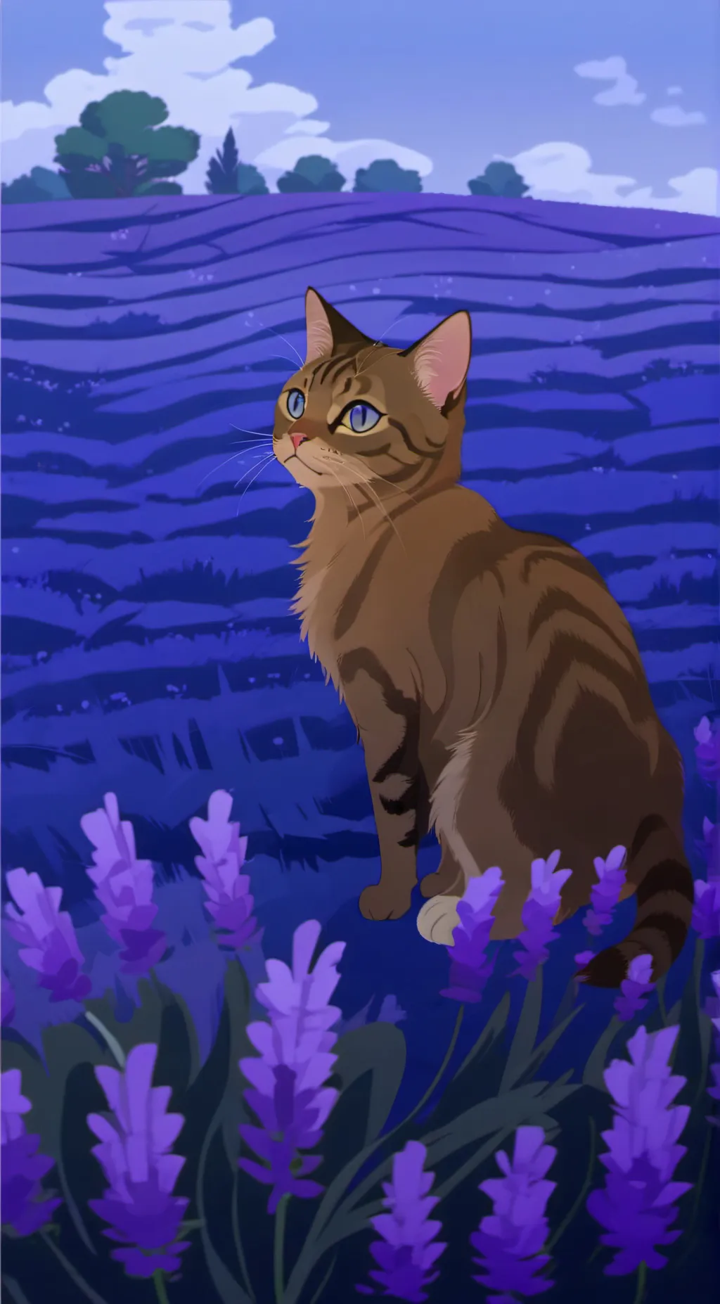 ai character: lavender  background