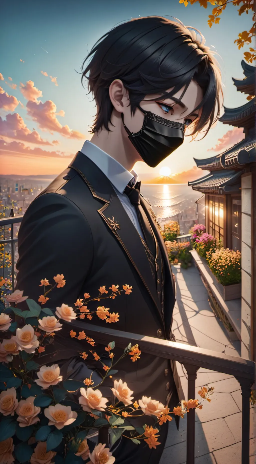 ai character: 🤍| Liam |🖤 background