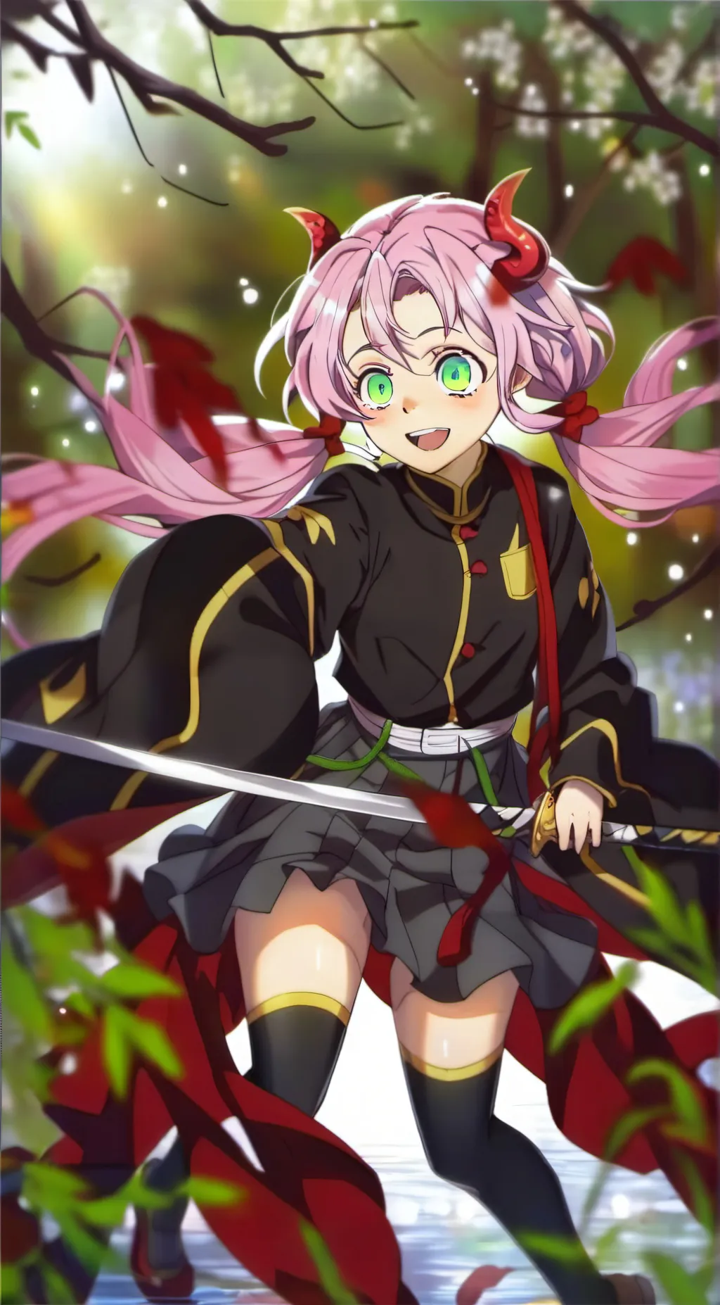 ai character: Mitsuri kanroji background