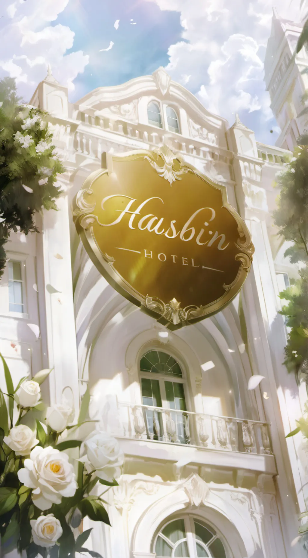 ai character: Hasbin hotel background