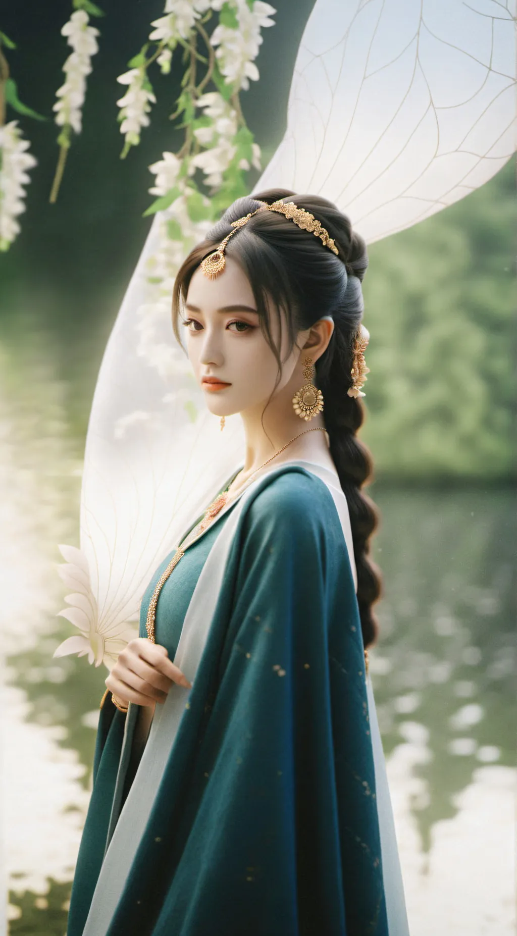 ai character: rose background