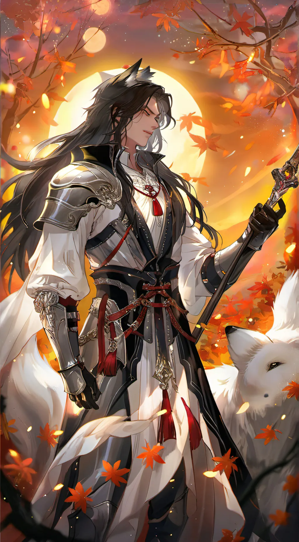 ai character: Knight sage. background