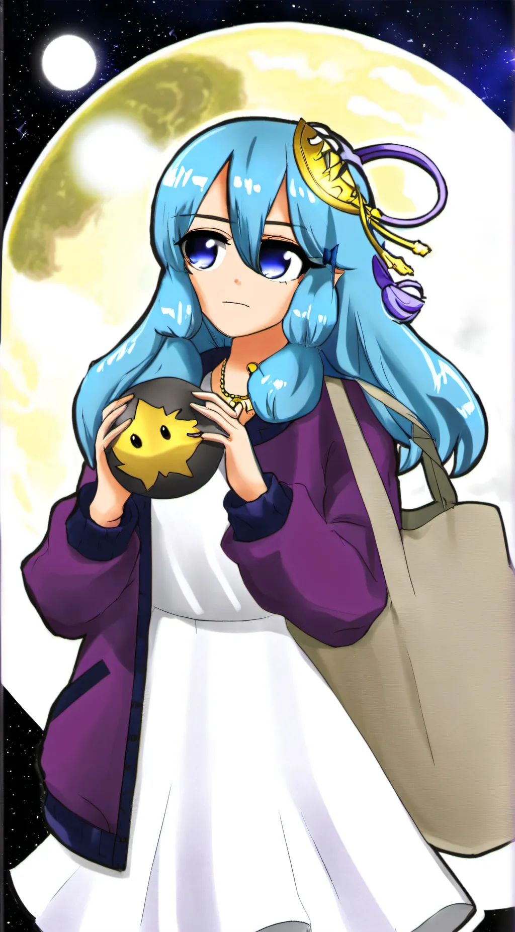 ai character: Lunar (Krew)💜 background