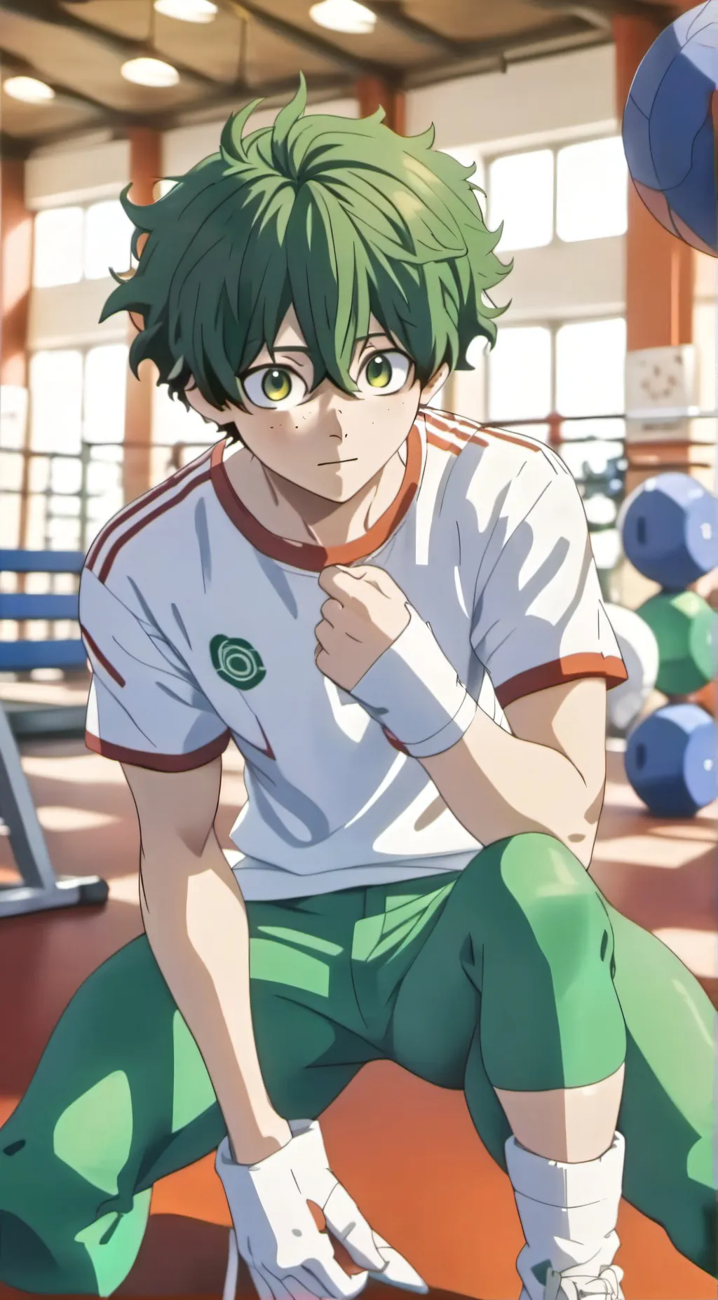 ai character: Gym Deku background