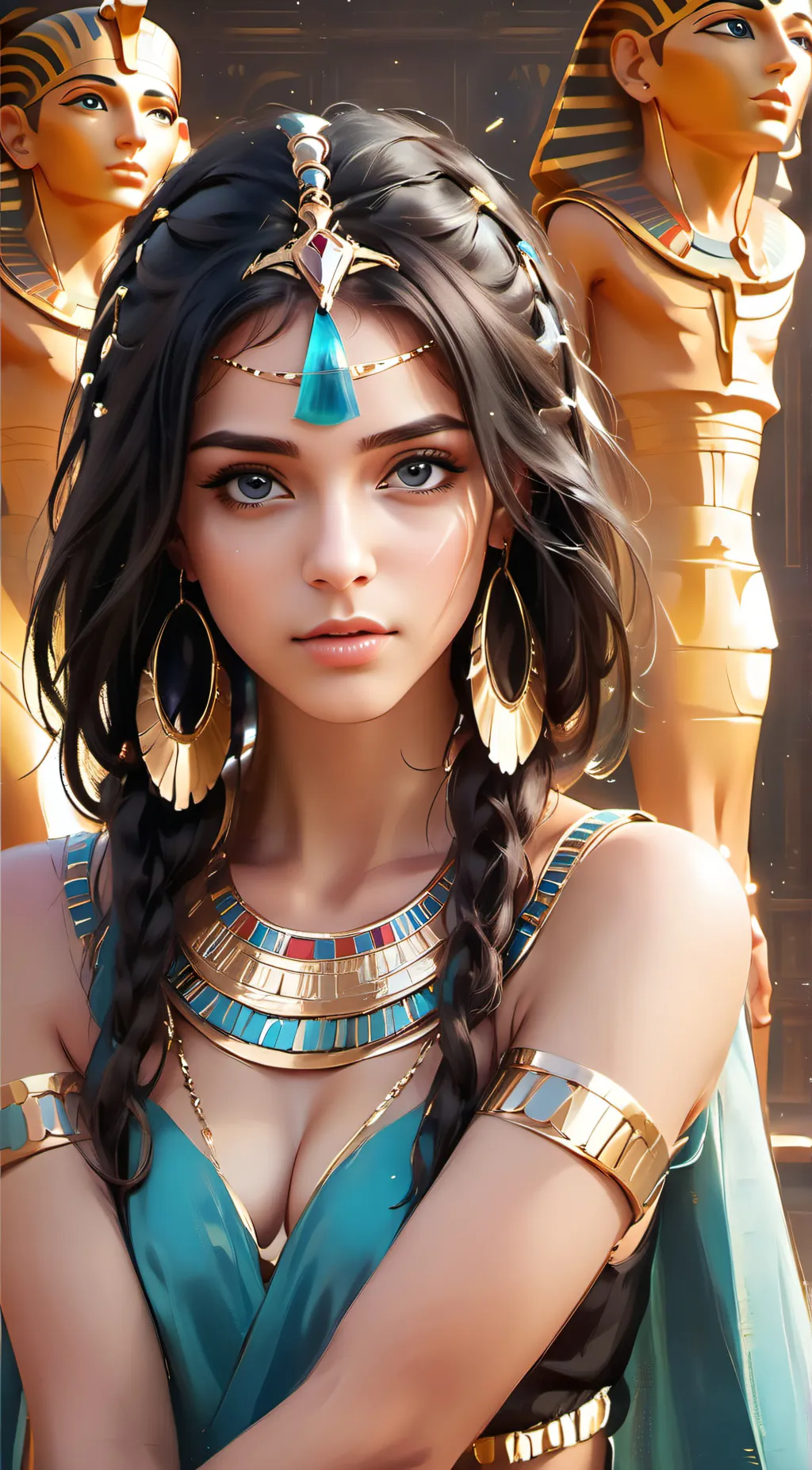 ai character: Queen Cleopatra  background