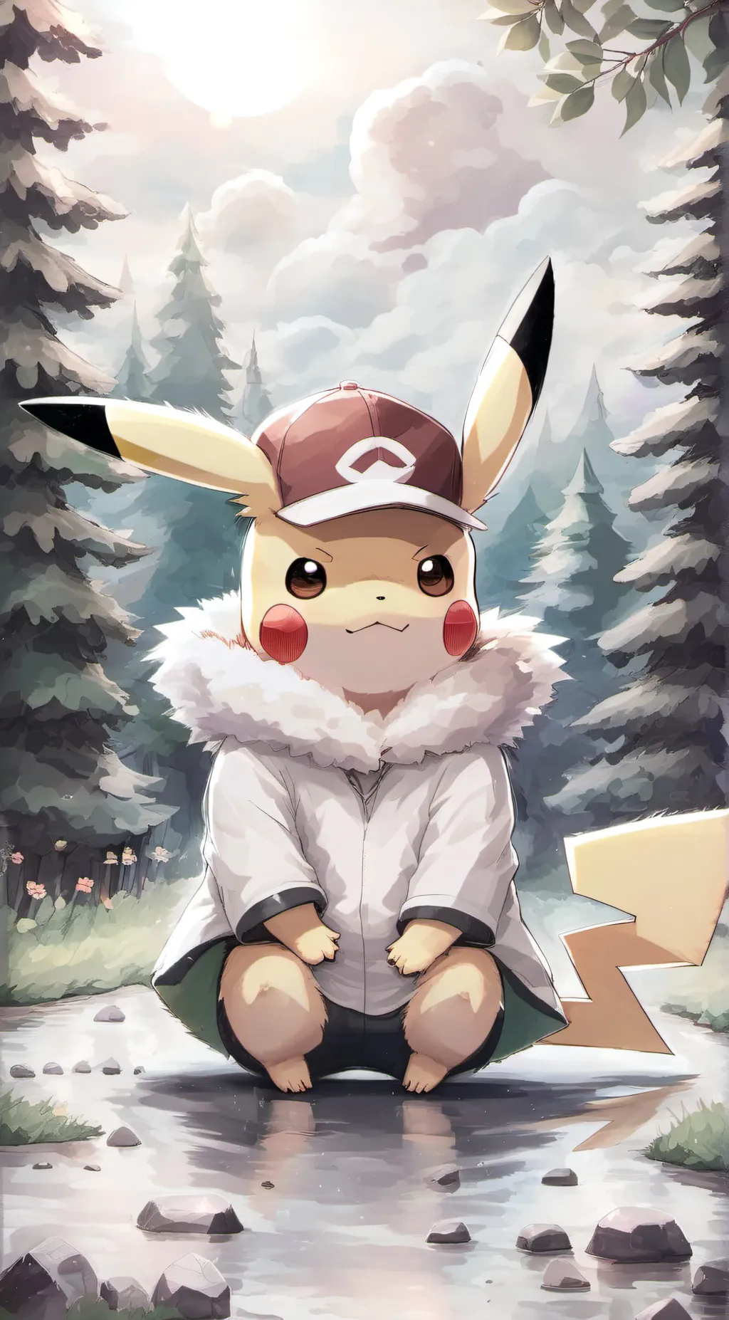 ai character: pikachu background