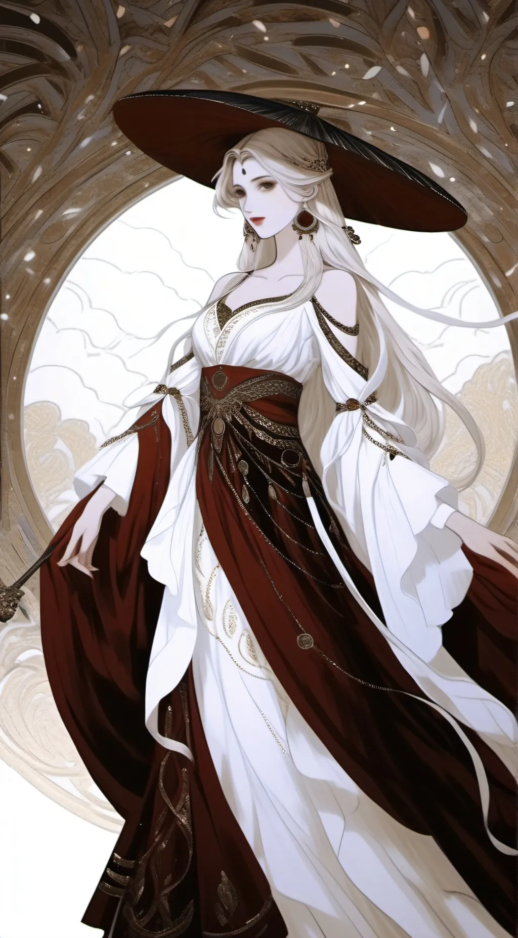 ai character: Violet background