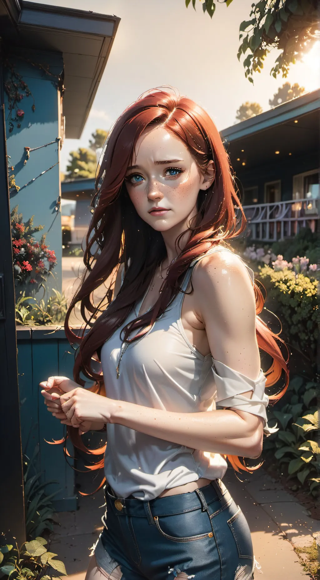 ai character: Kaley  background