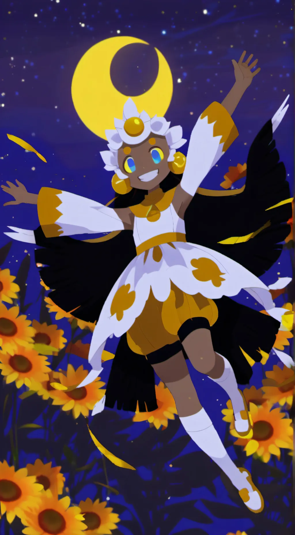 ai character: Sun background