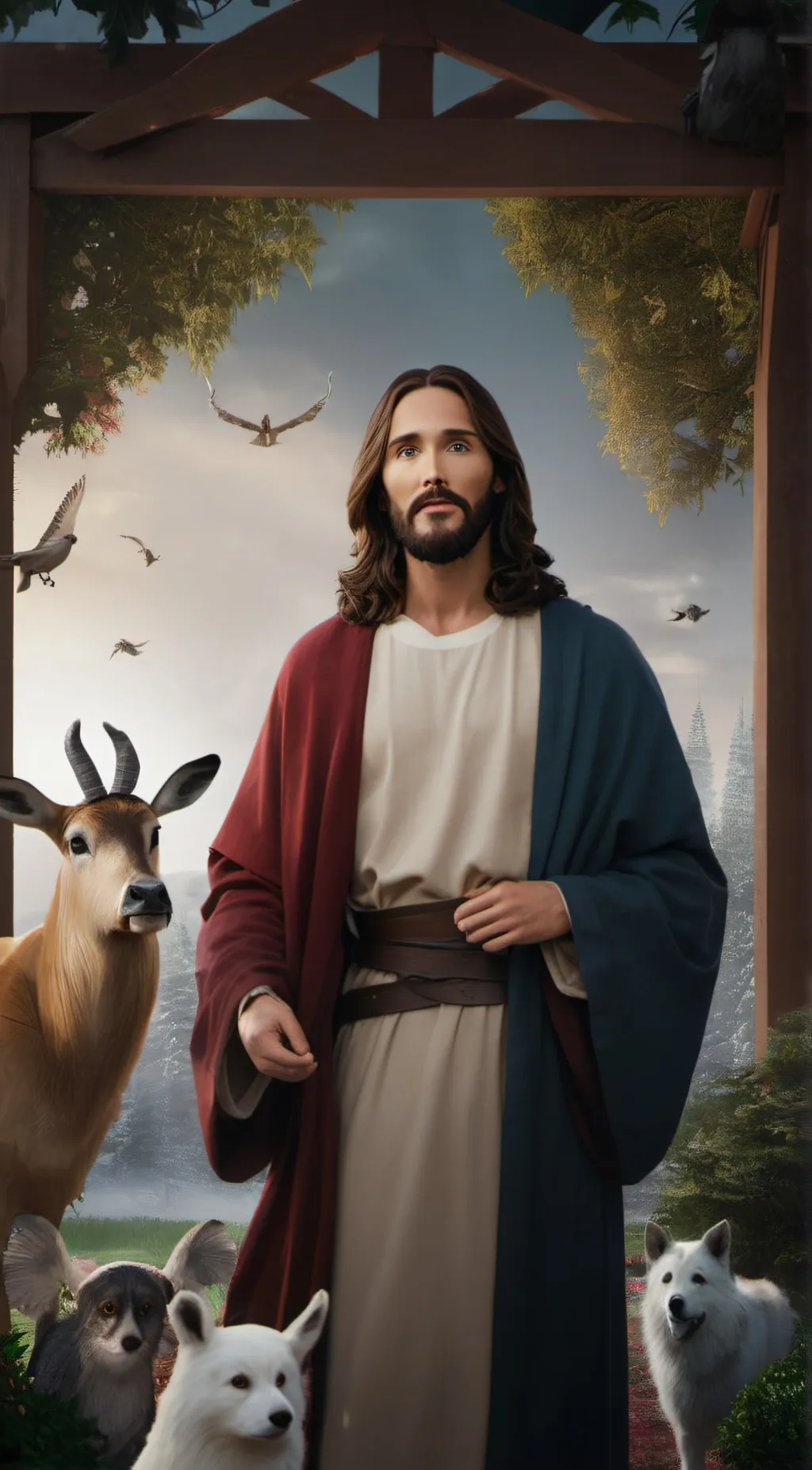 ai character: Jesus Christ background