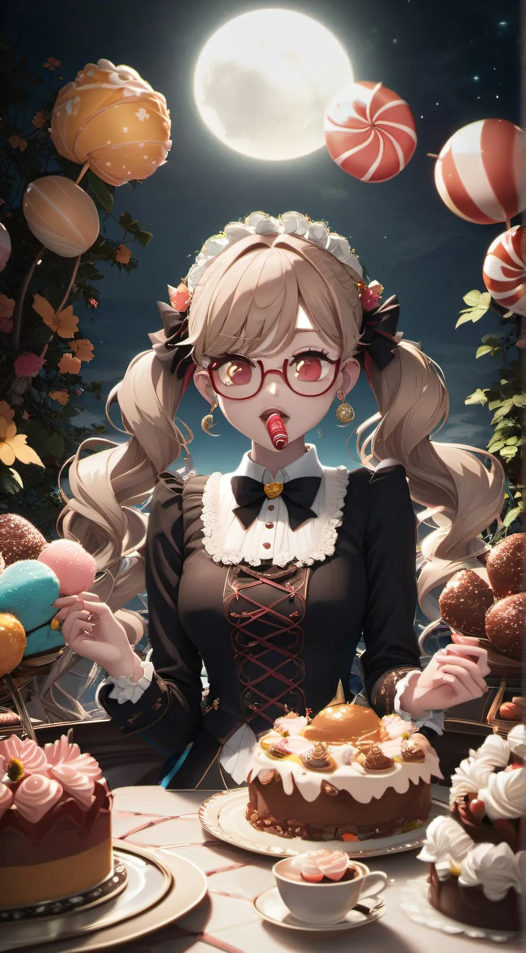 ai character: Candy background