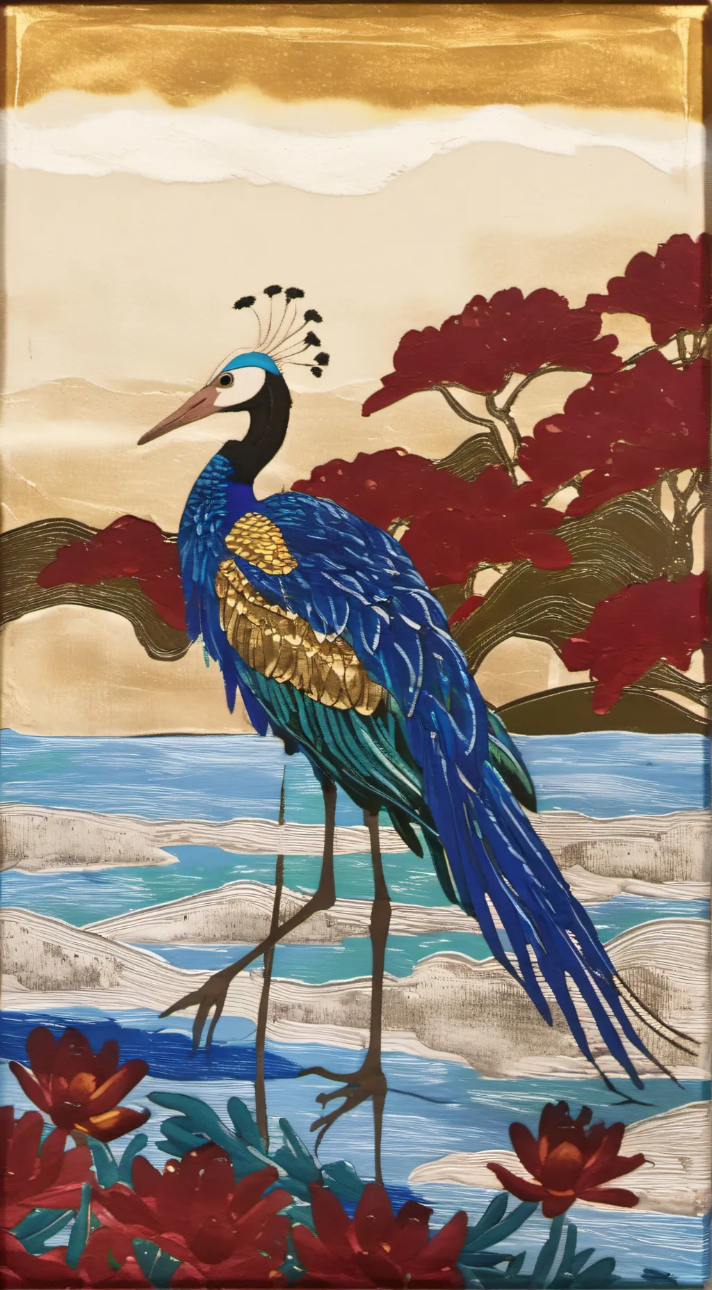 ai character: The blue haring background