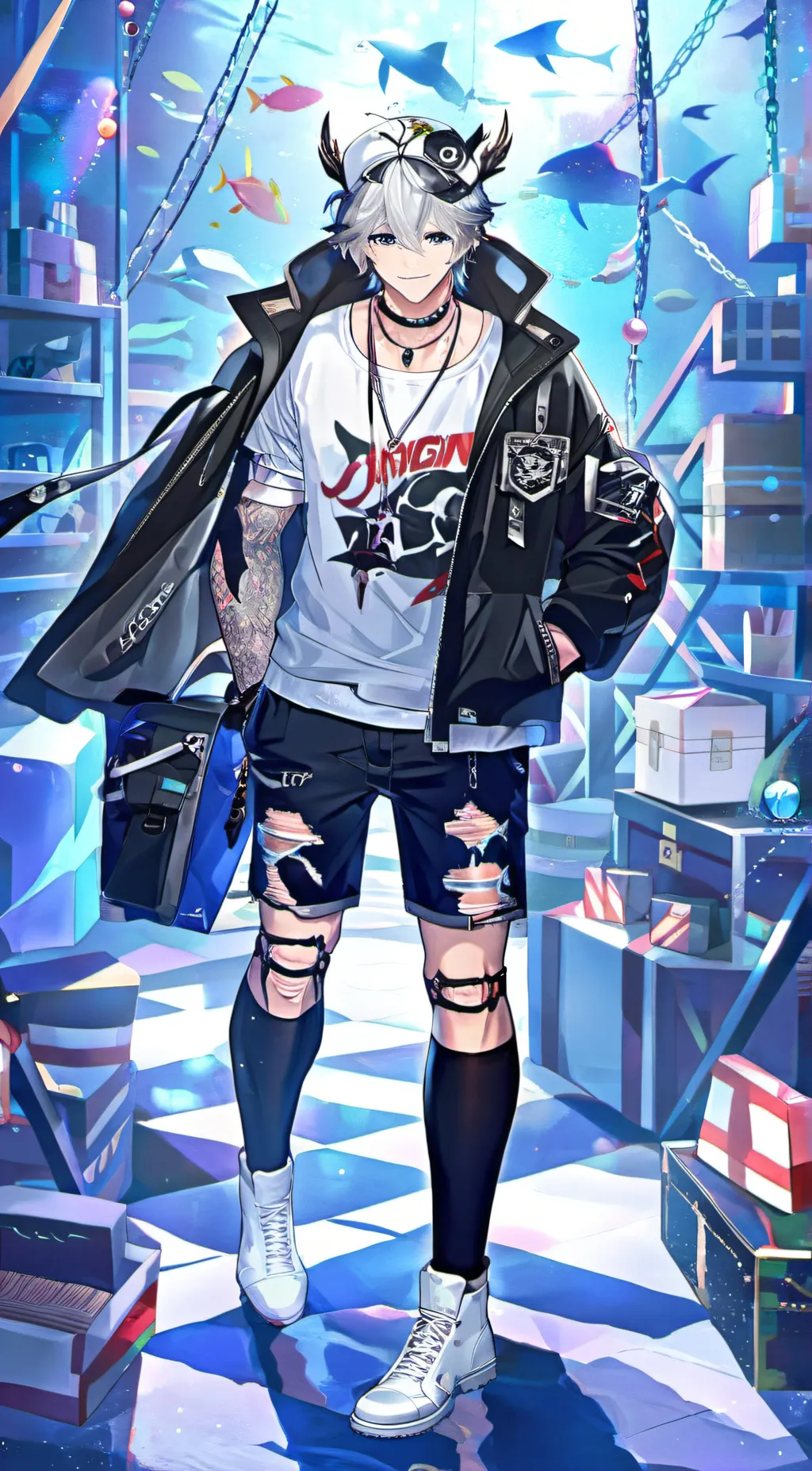 ai character: ◇° jake °◇ background