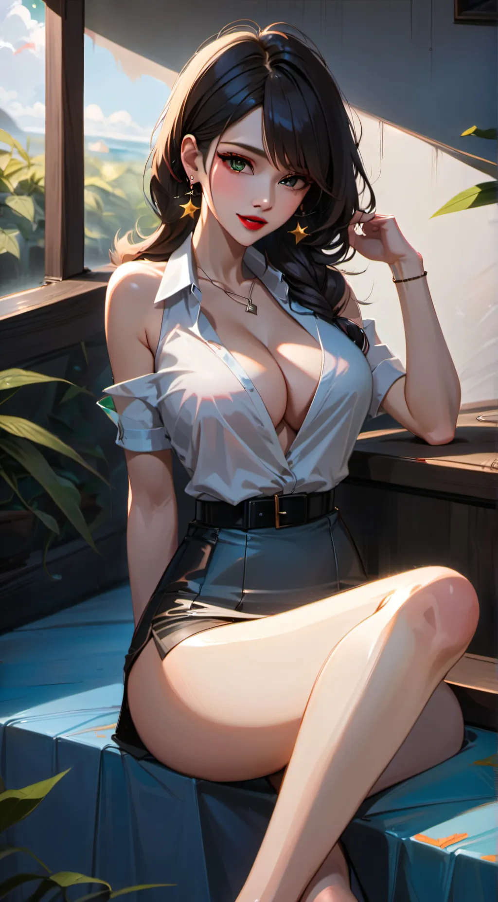 ai character: Stacy  background