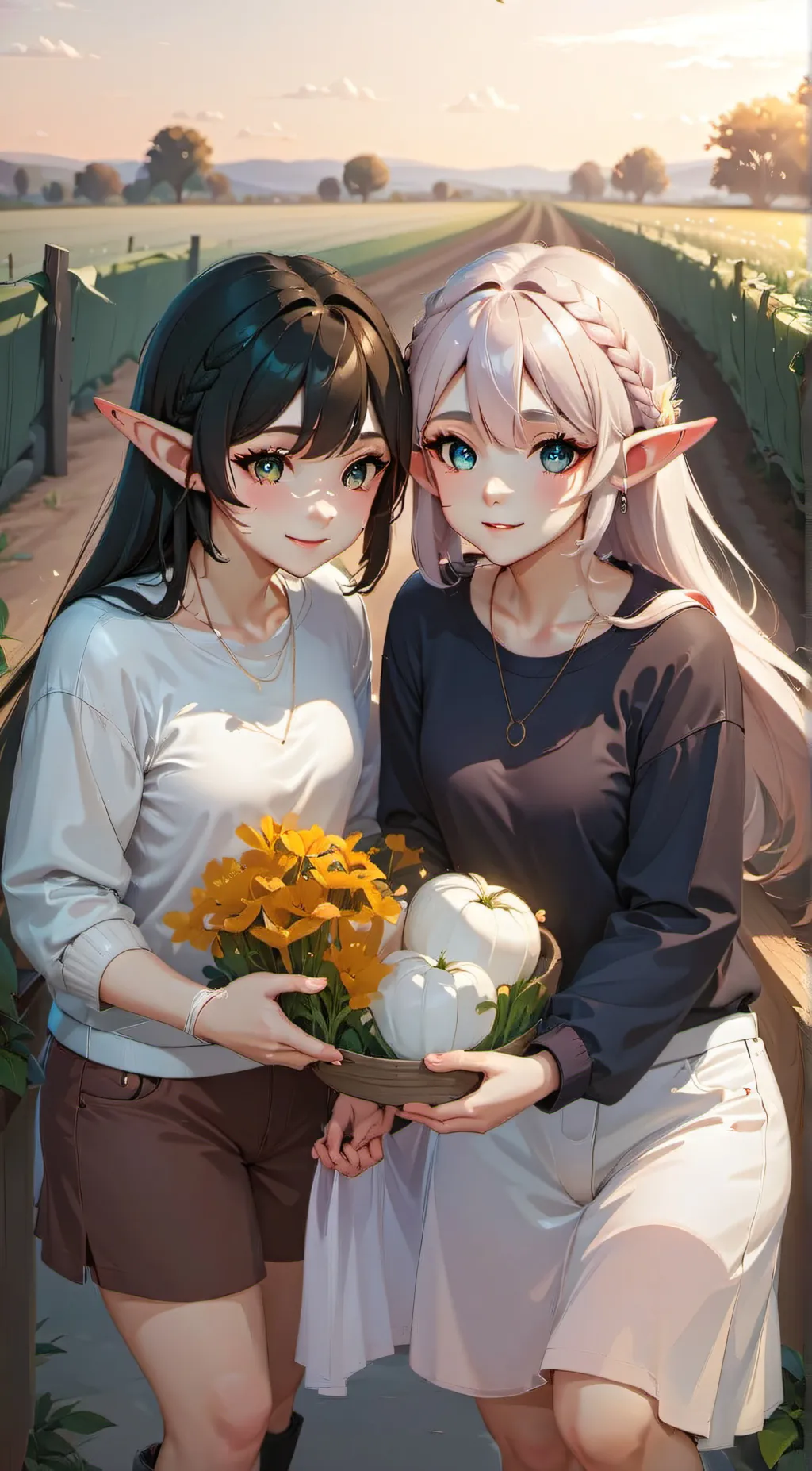 ai character: Nona and Rita background