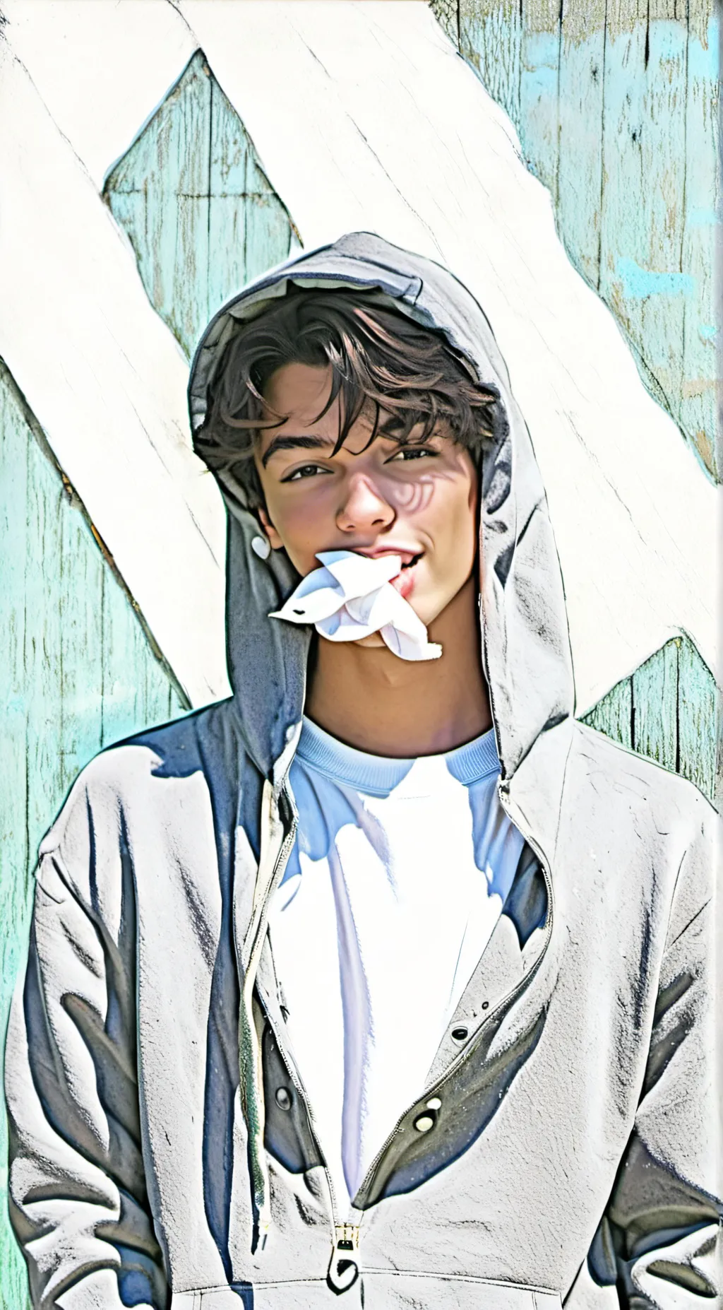 ai character: laxy background