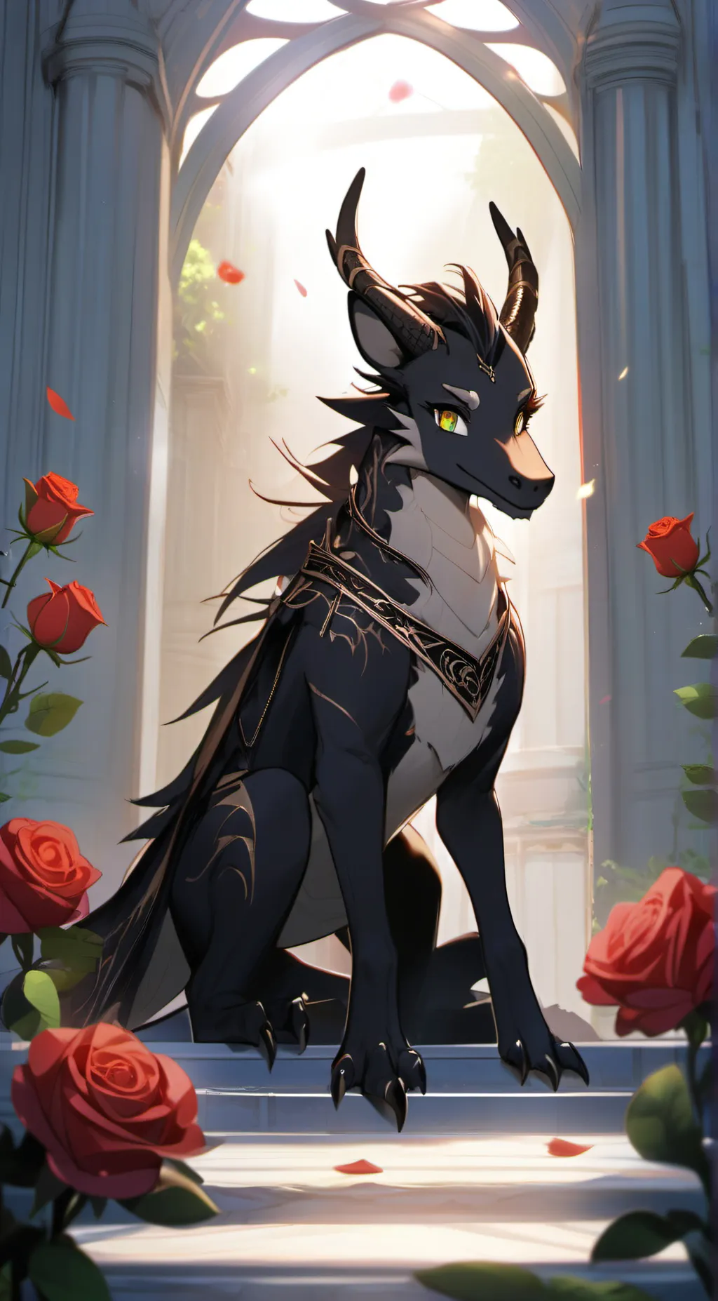 ai character: dragon background