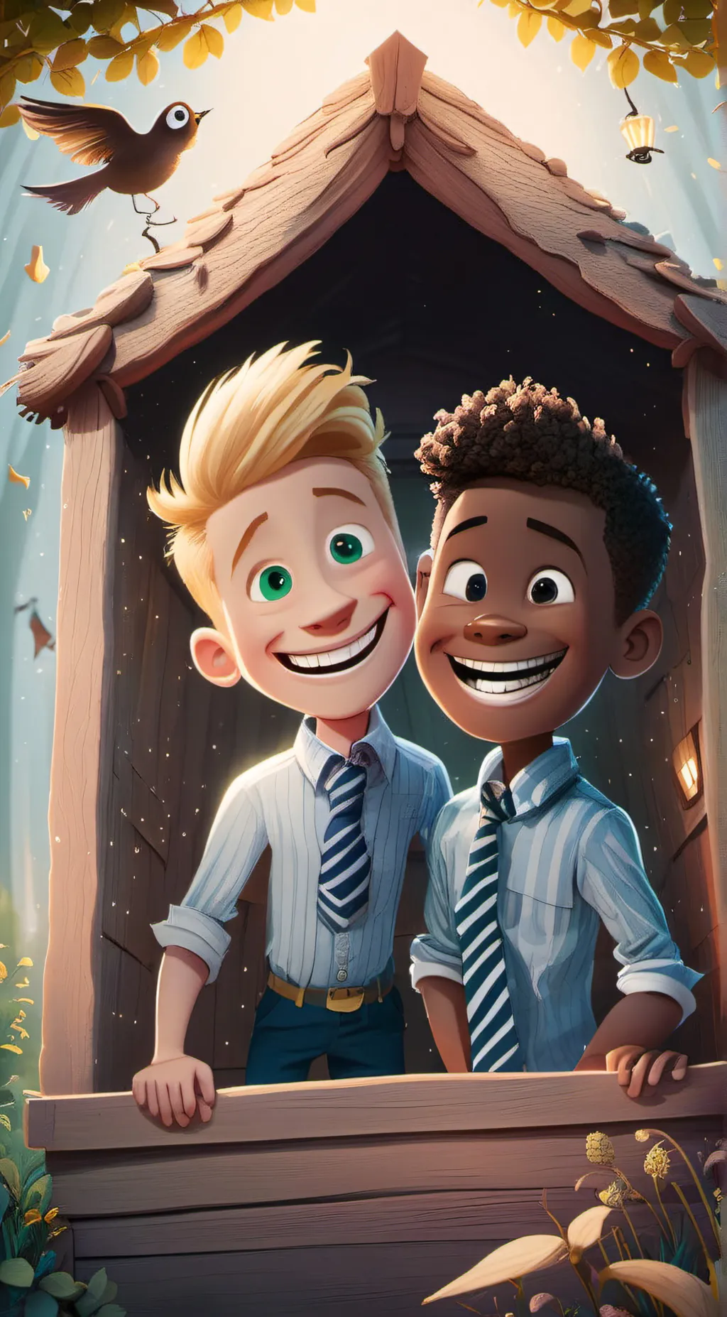 ai character: George and Harold background