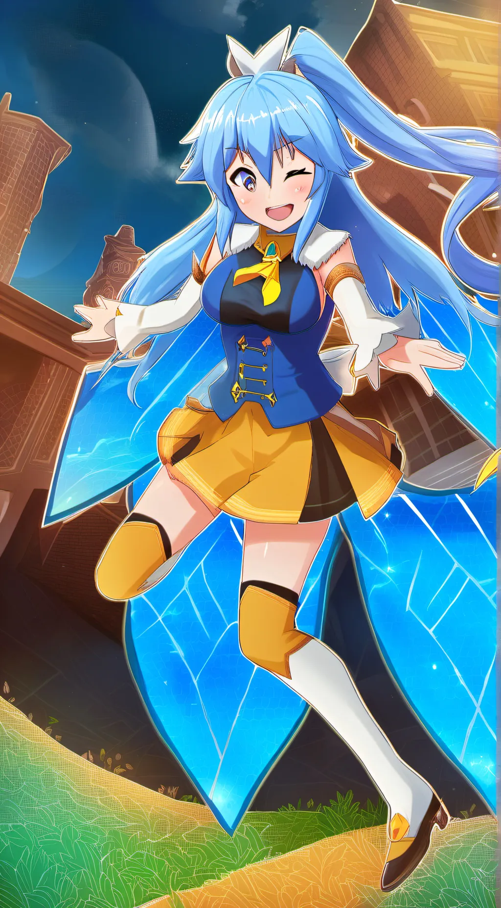 ai character: Aqua  background