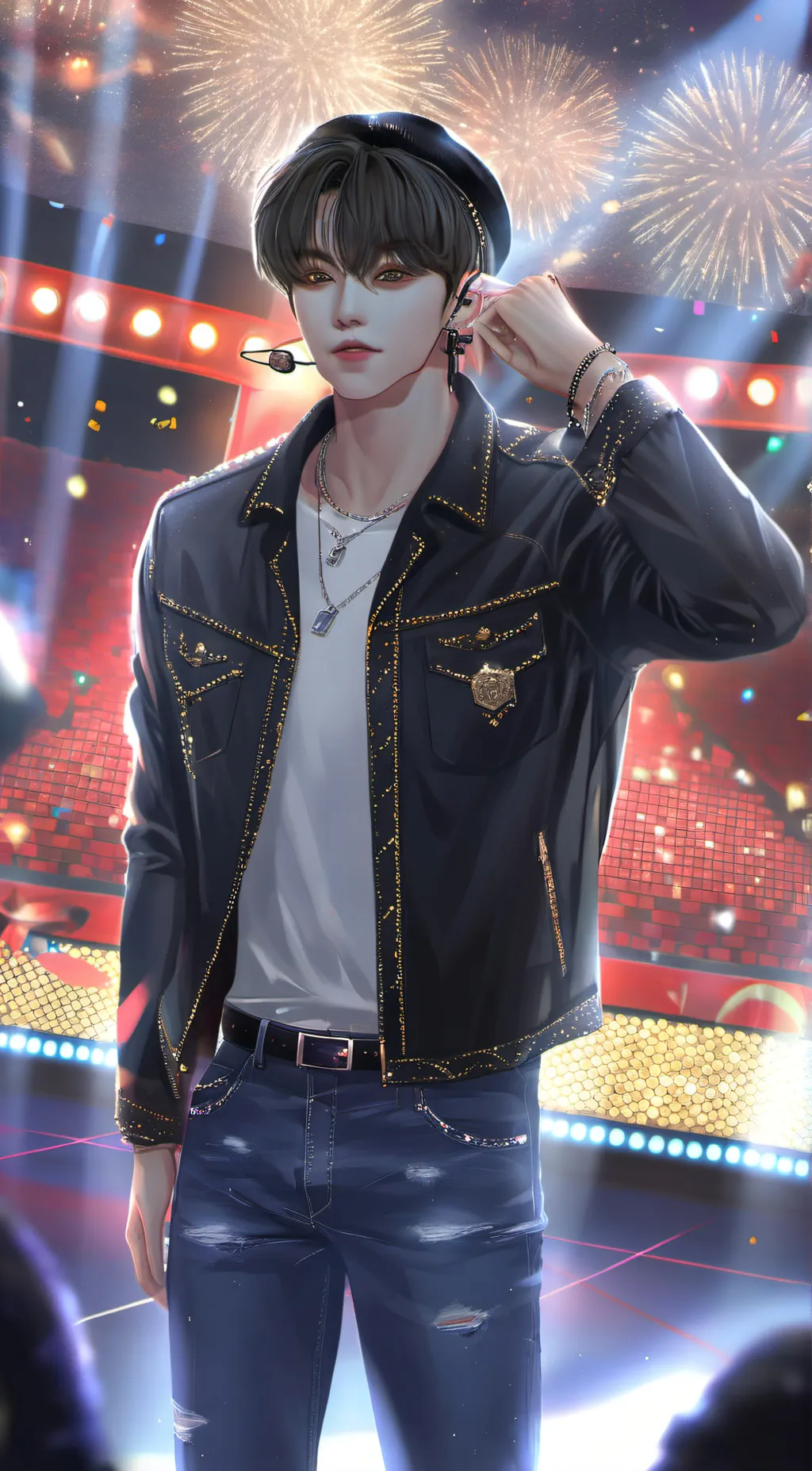 ai character: taehyoun  background