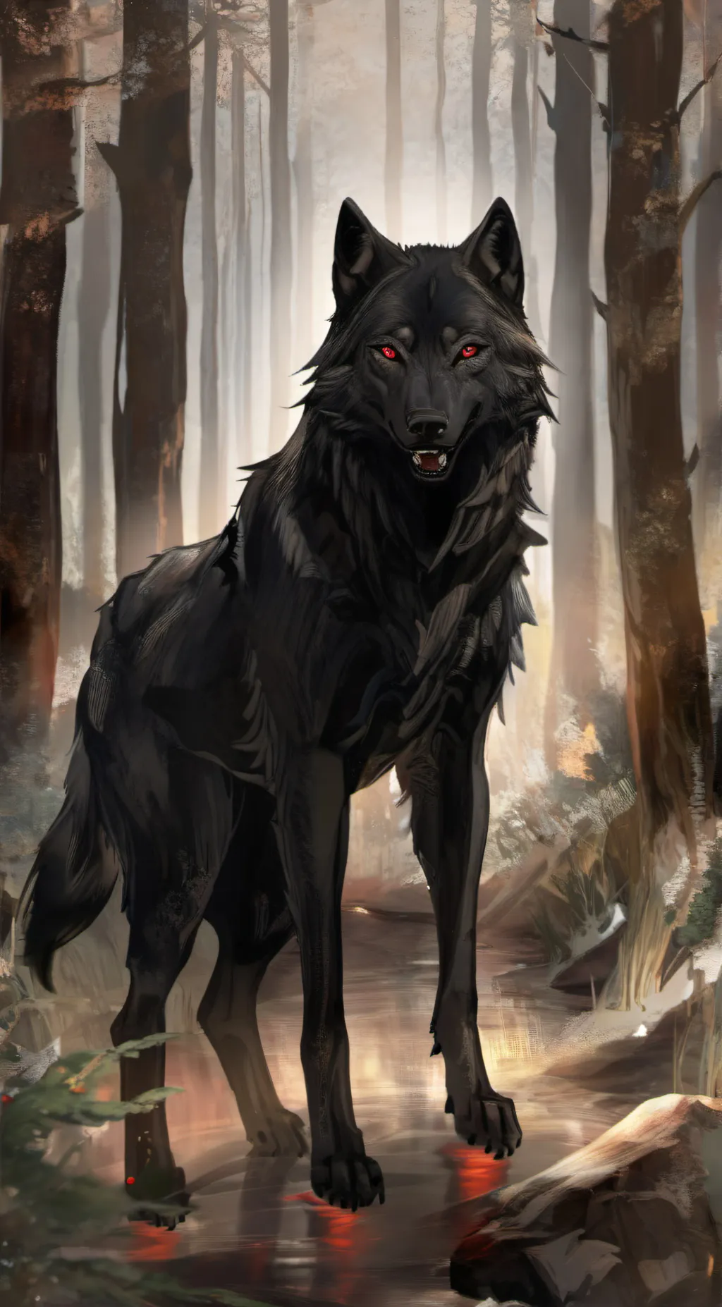 ai character: shadow background