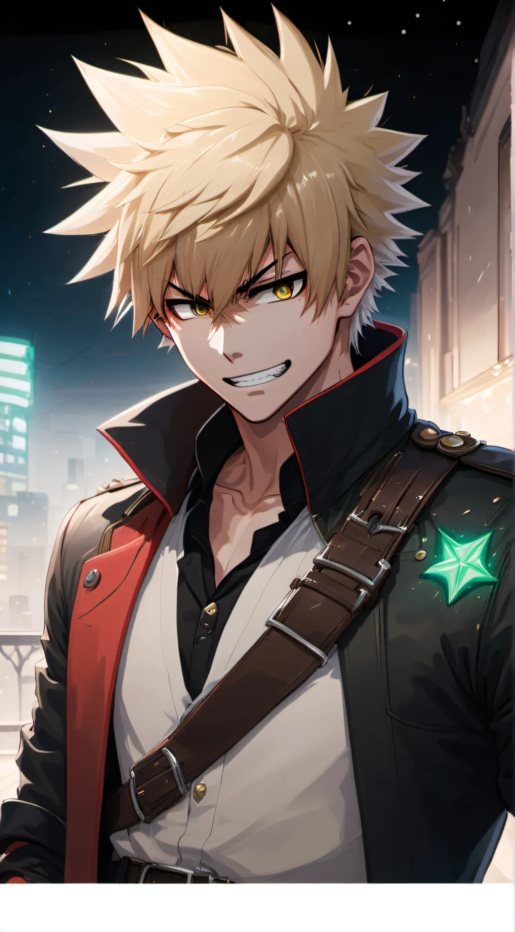 ai character: Katsuki Bakugo background