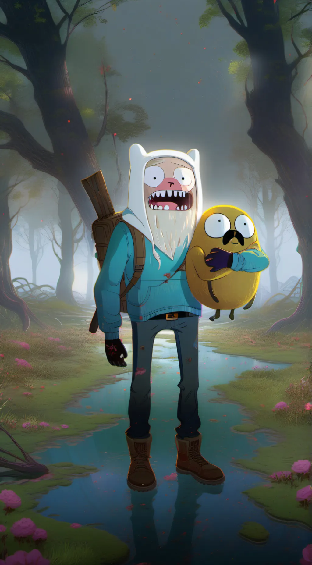 ai character: Corrupted Finn background