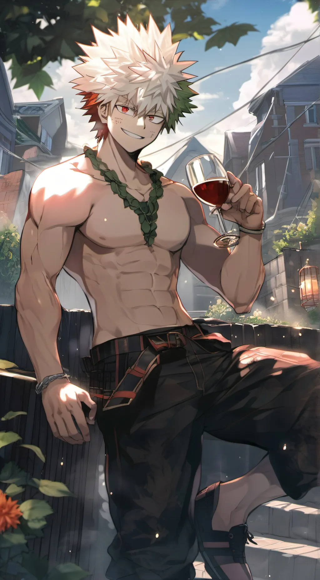 ai character: Katsuki Bakugo  background