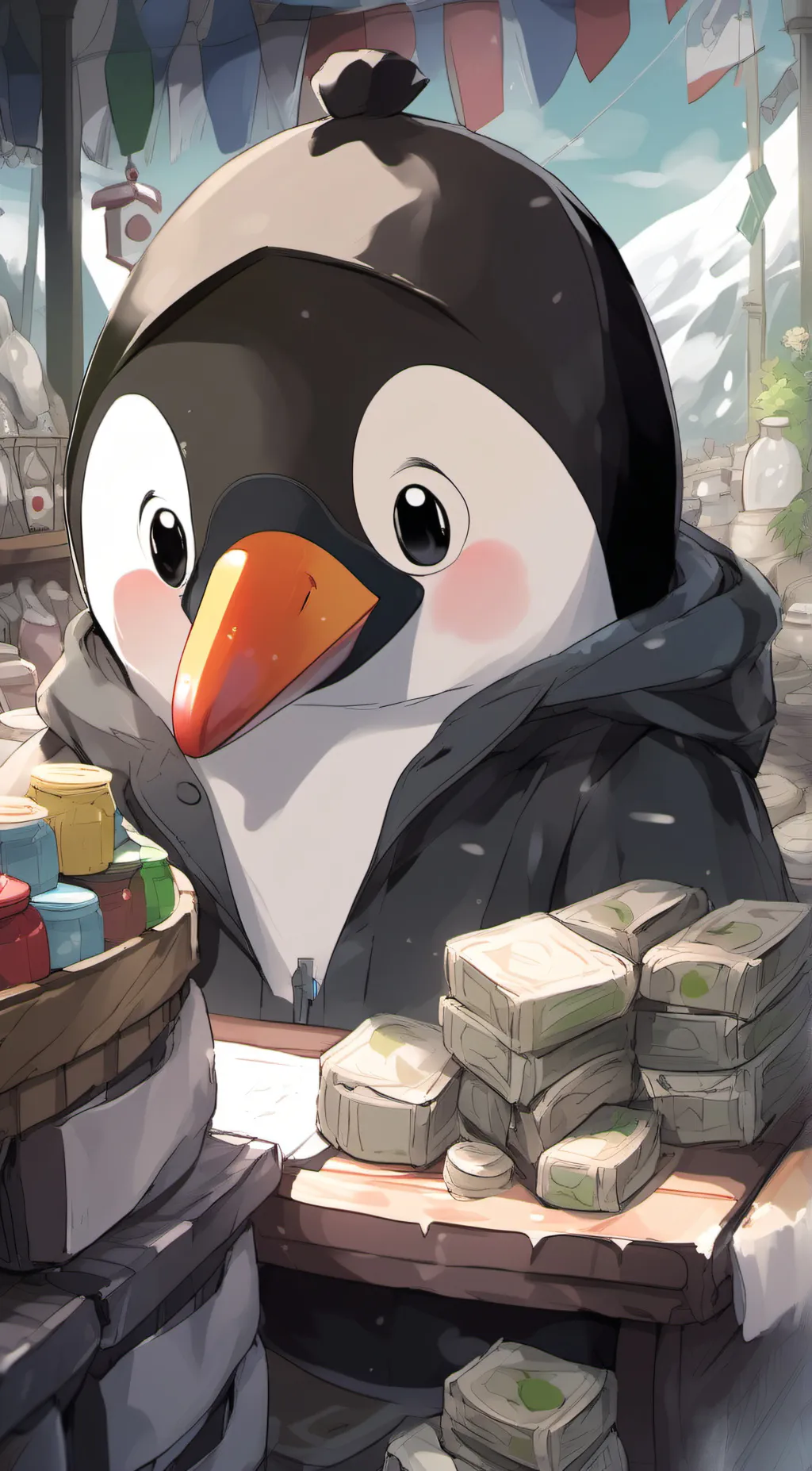 ai character: pingu background